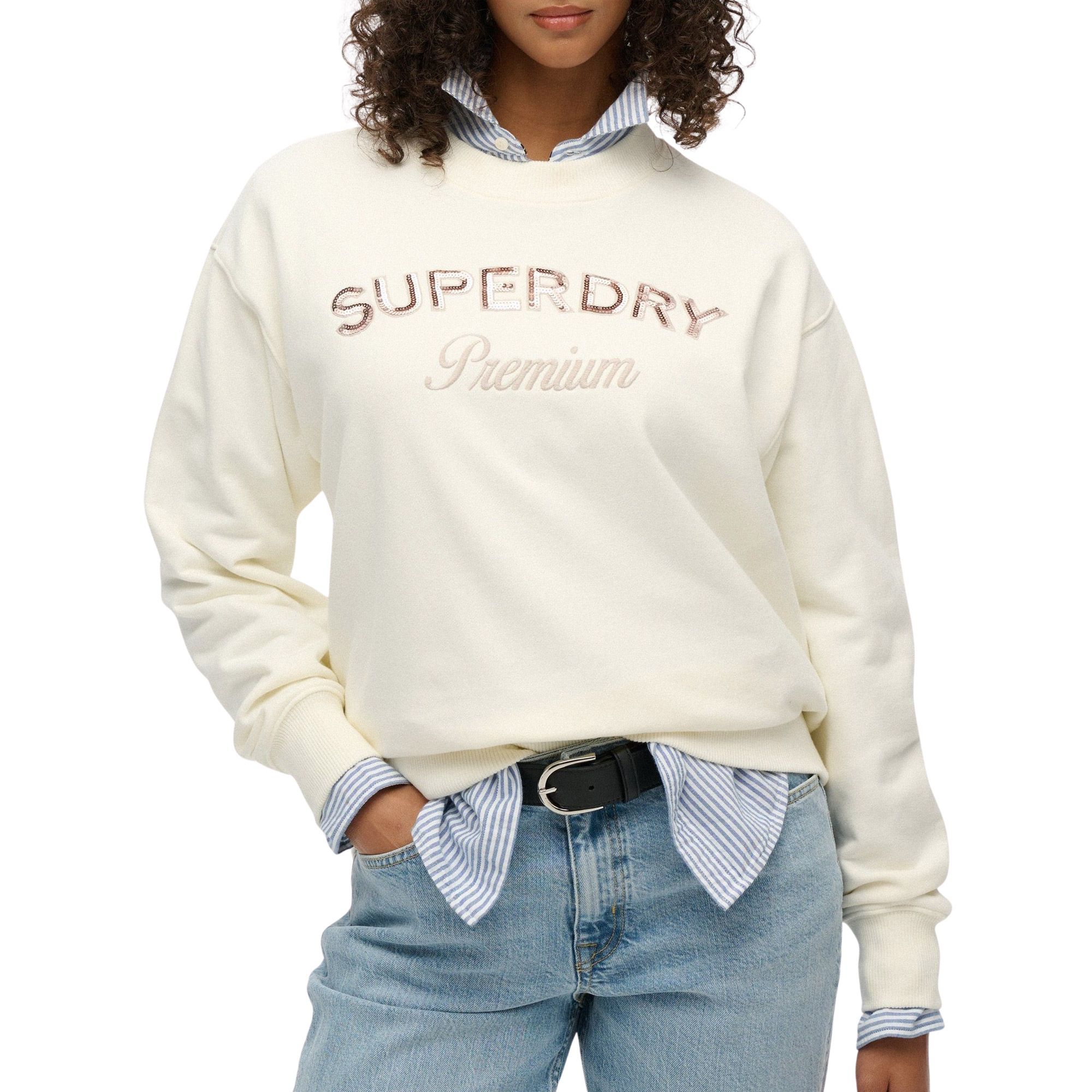 Superdry Premium Design Loose Crew Sweater Dames
