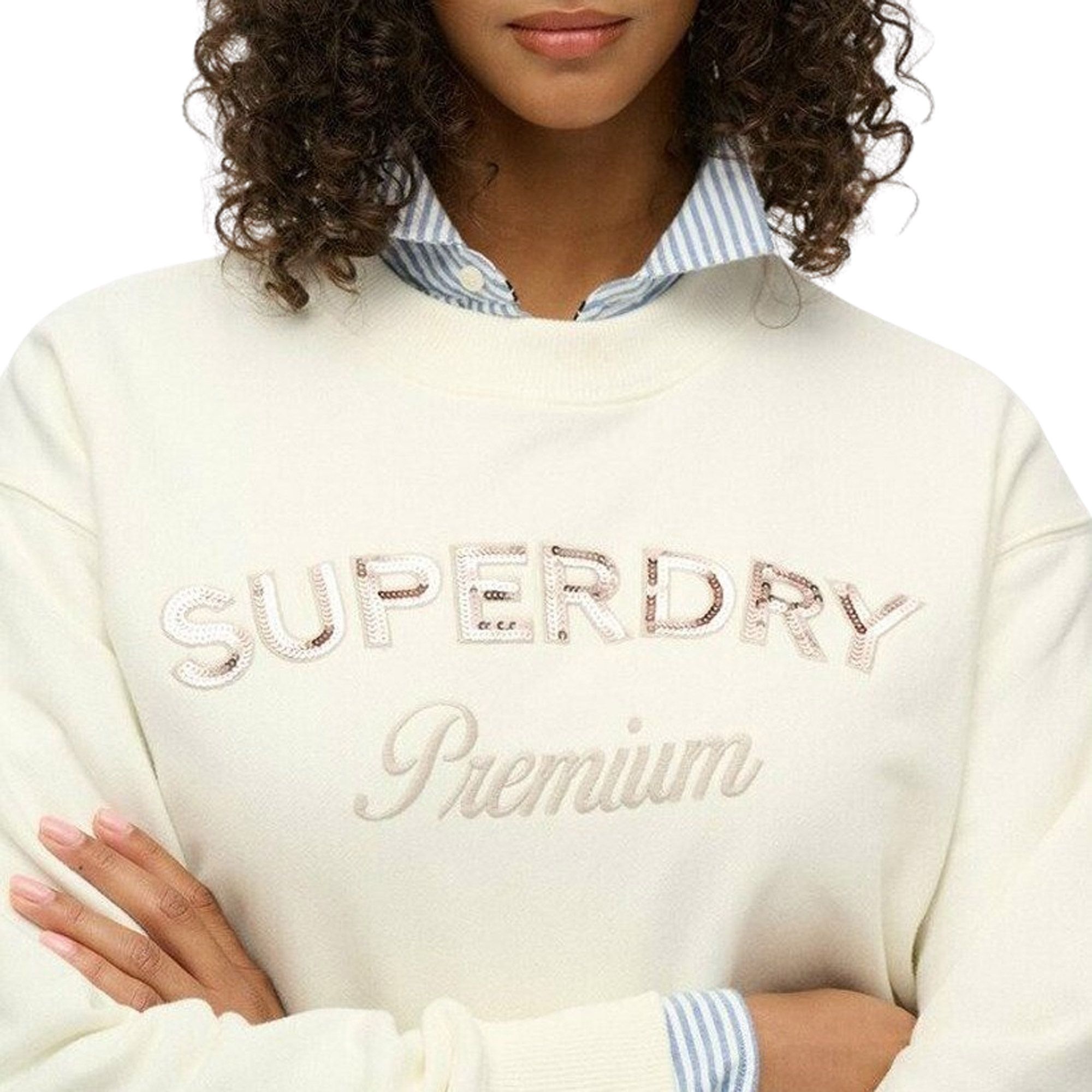 Superdry Premium Design Loose Crew Sweater Dames