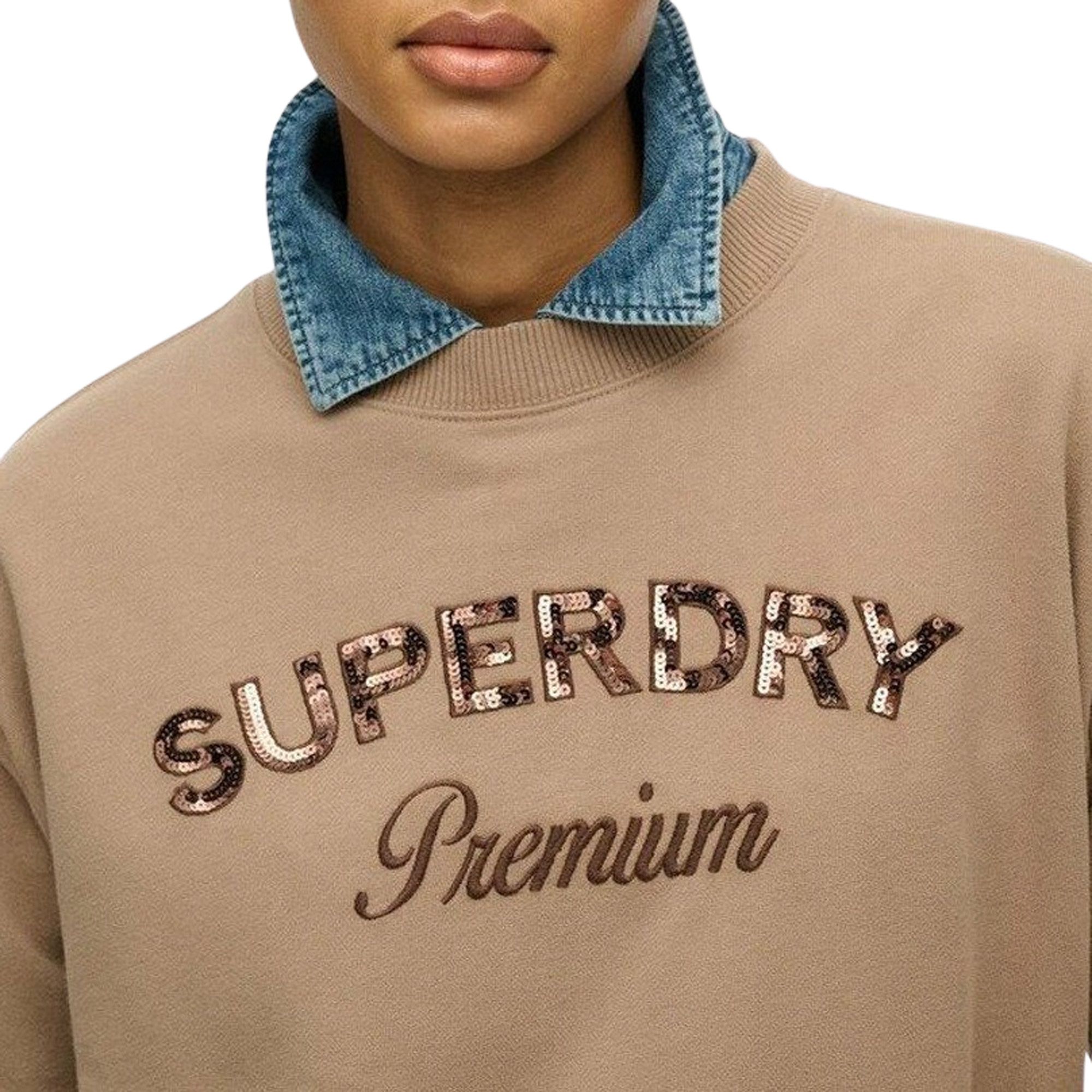 Superdry Premium Design Loose Crew Sweater Dames