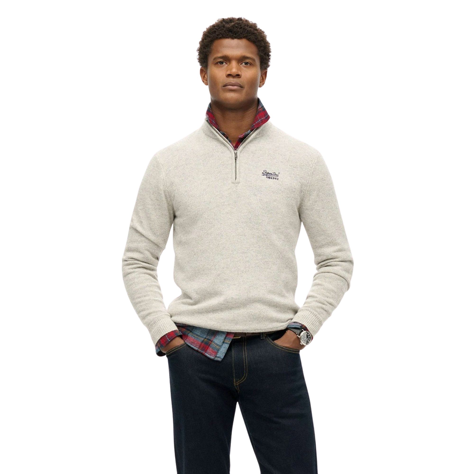 Superdry Essential Knit Henley Trui Heren