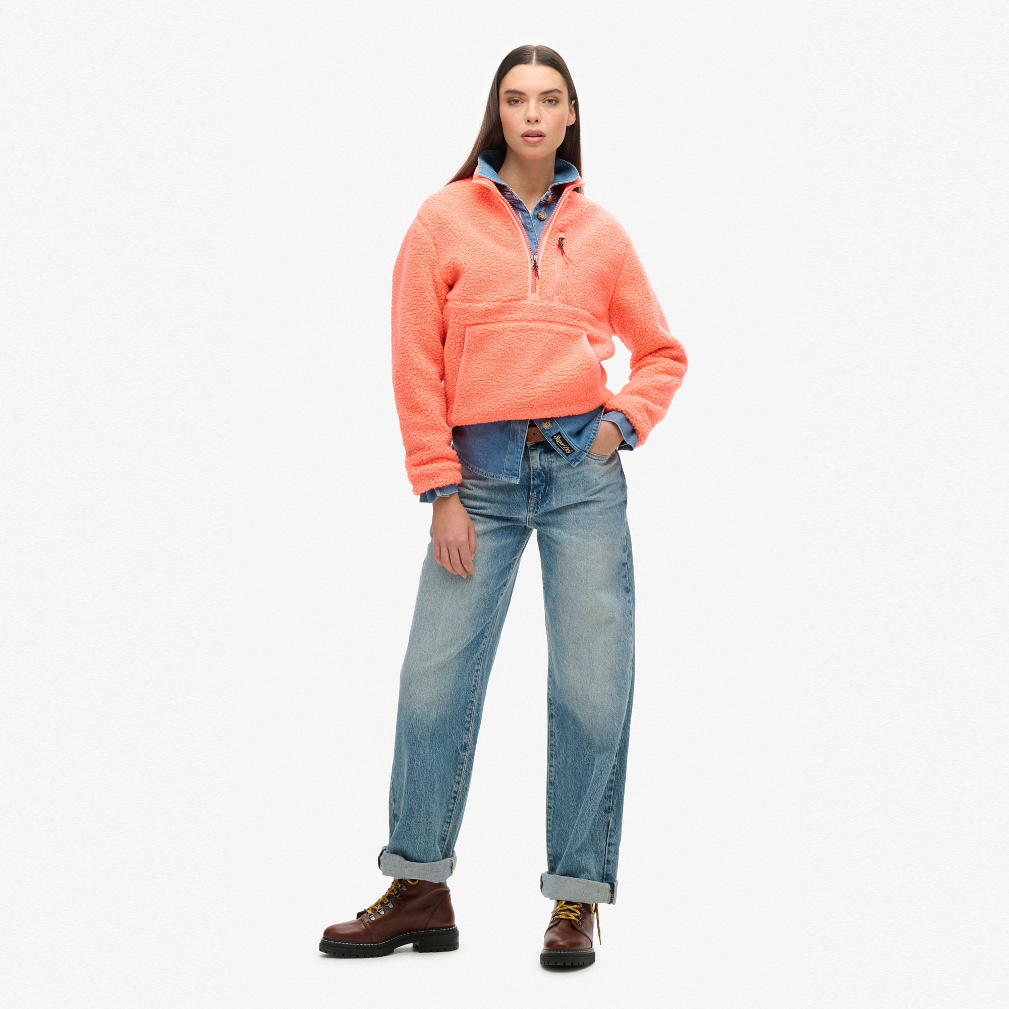 Superdry Outdoor Half Zip Fleece Sweater Dames