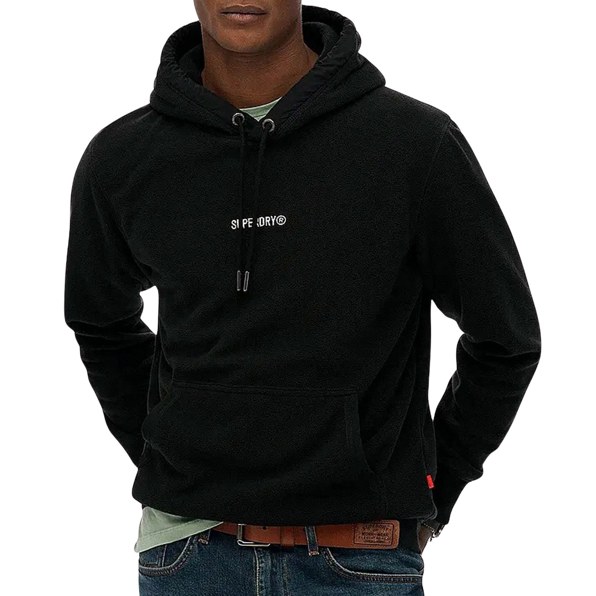 Superdry Micro Logo Fleece Hoodie Heren