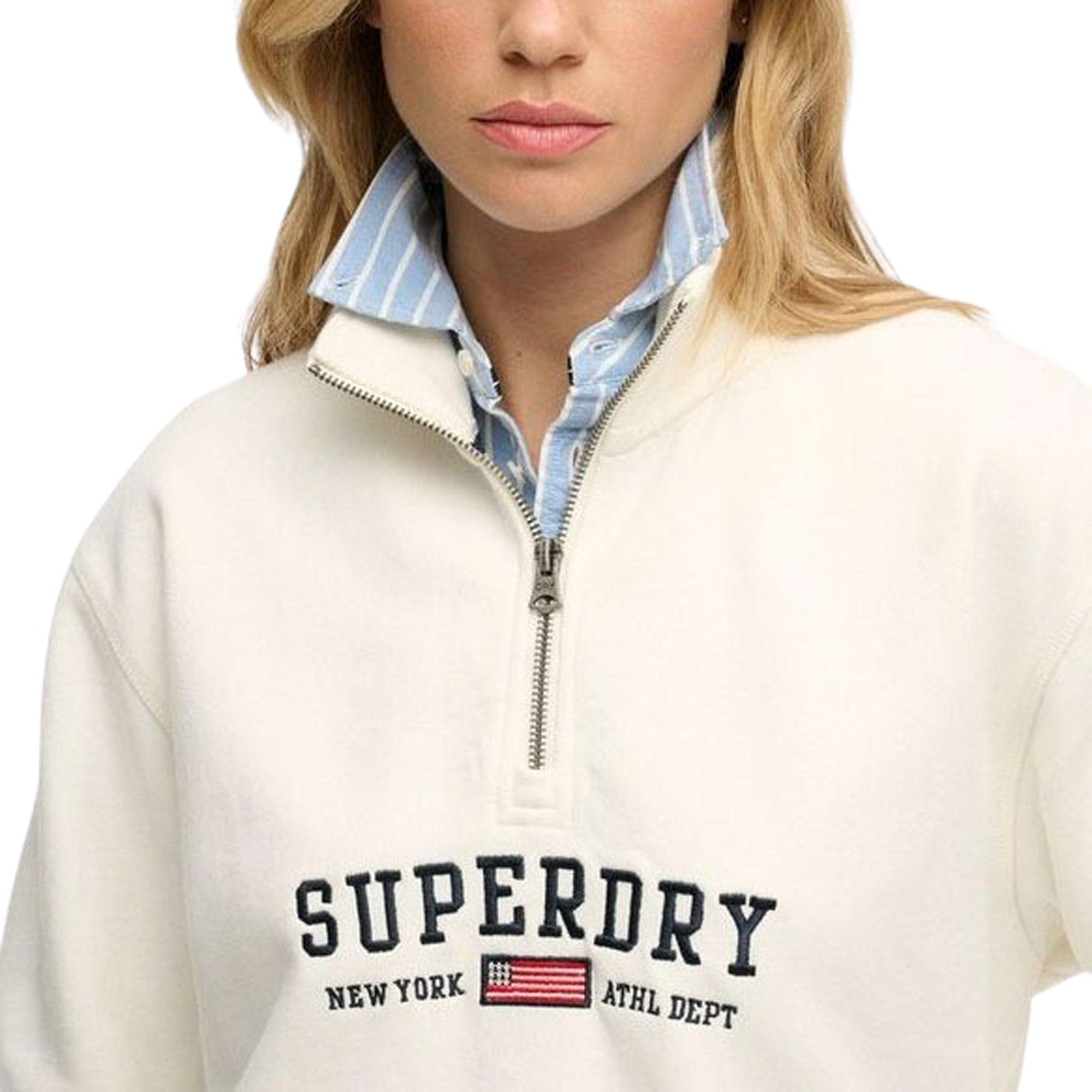 Superdry Athletic Essential Graphic Half Zip Sweater Dames