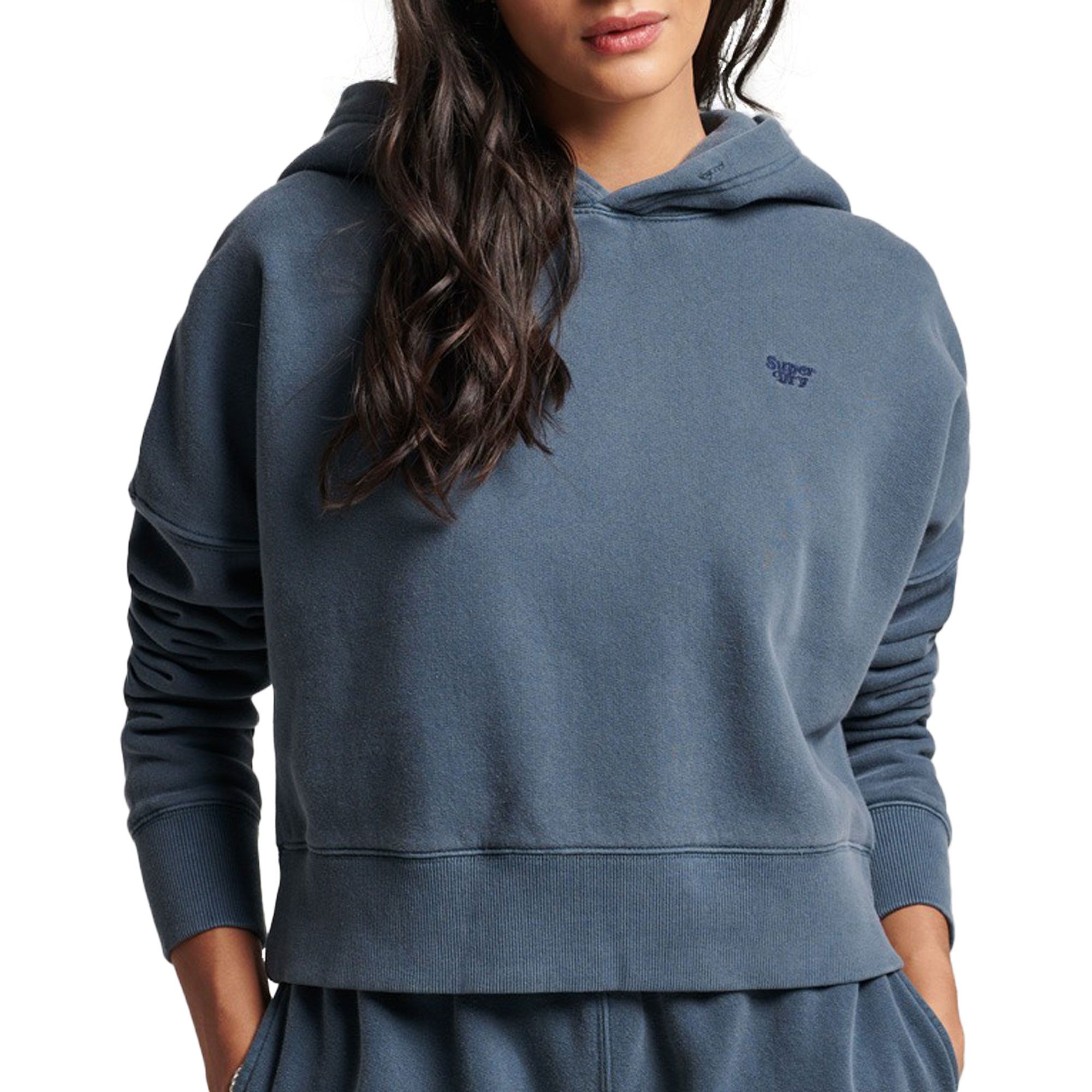 Superdry Vintage Wash Crop Hoodie Dames