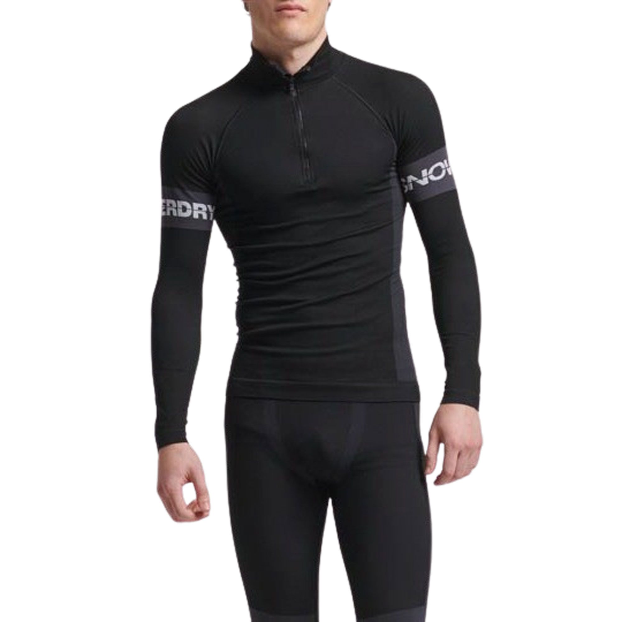 T-shirt thermique Superdry Seamless 1/4 Zip Baselayer Hommes