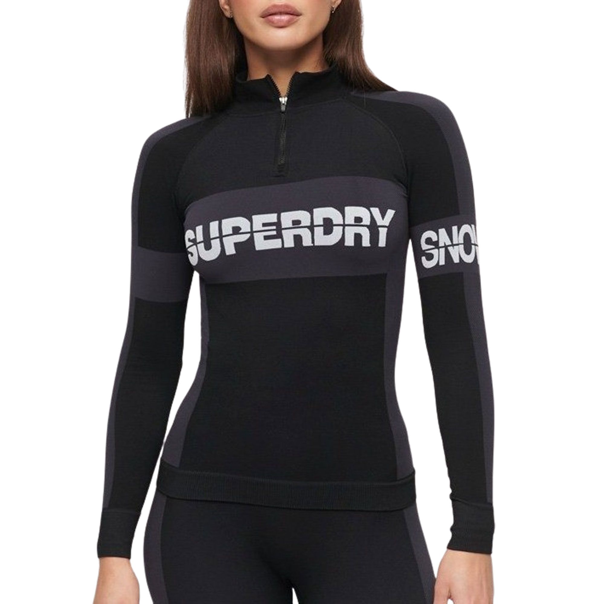 T-shirt thermique Superdry Seamless 1/4 Zip Baselayer Femmes