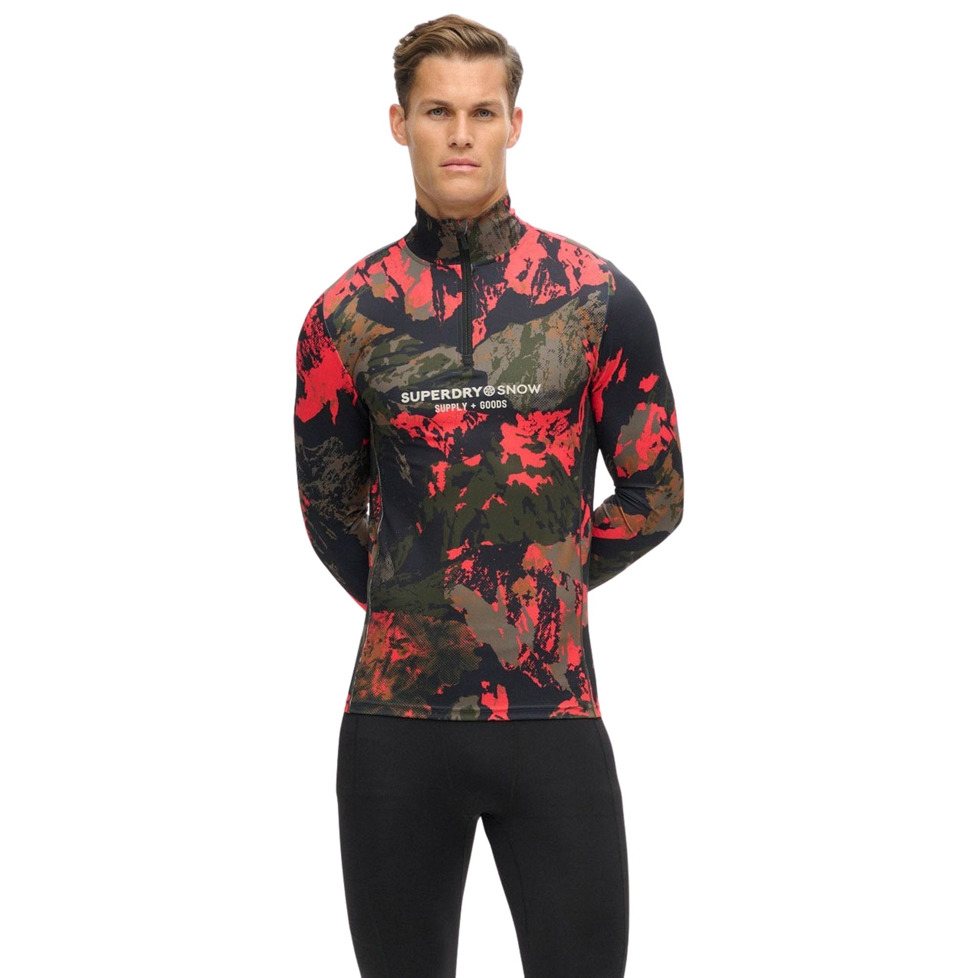 Superdry Ski Base Layer Half Zip Longsleeve Heren