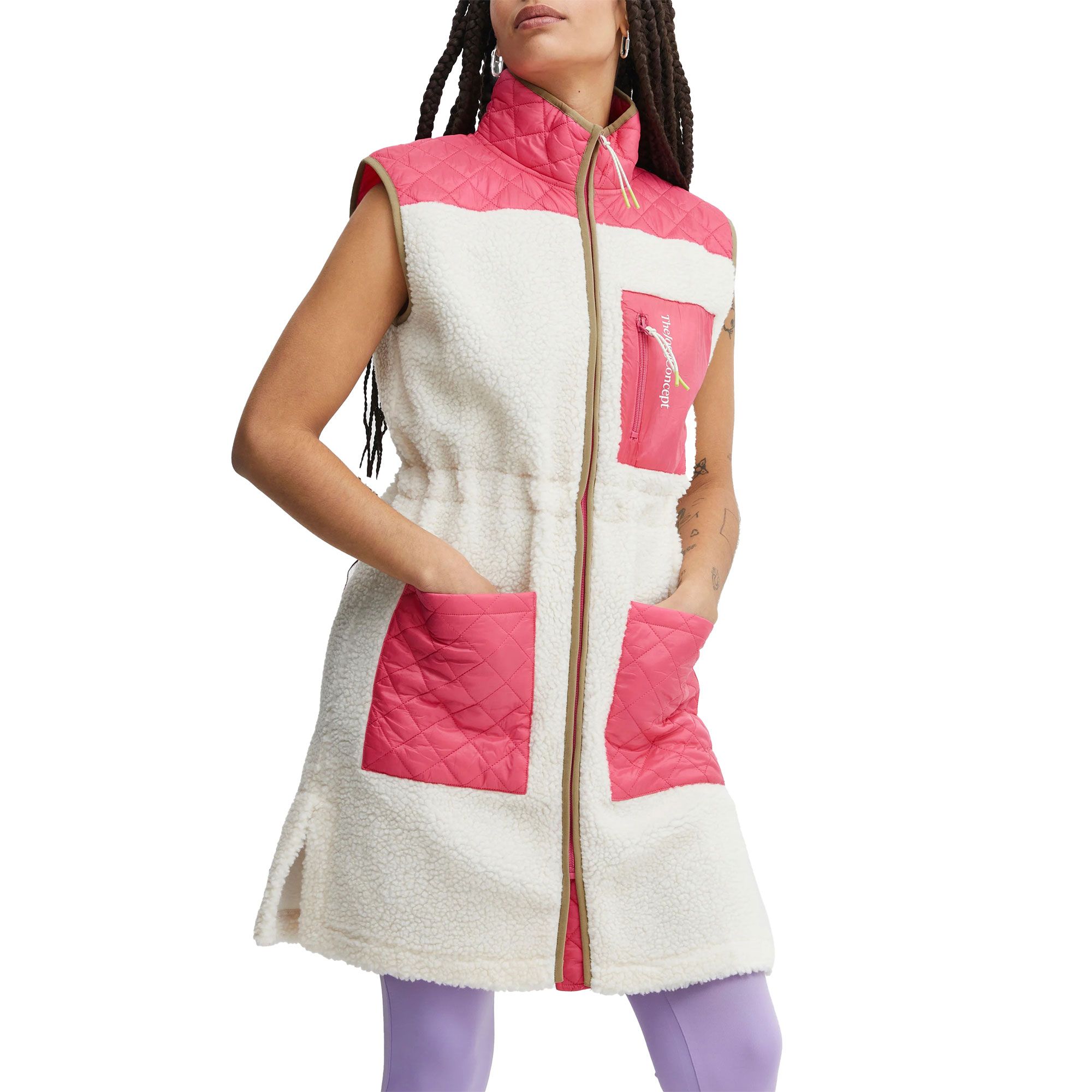 The Jogg Concept Berri Long Waistcoat Fleece Bodywarmer Dames