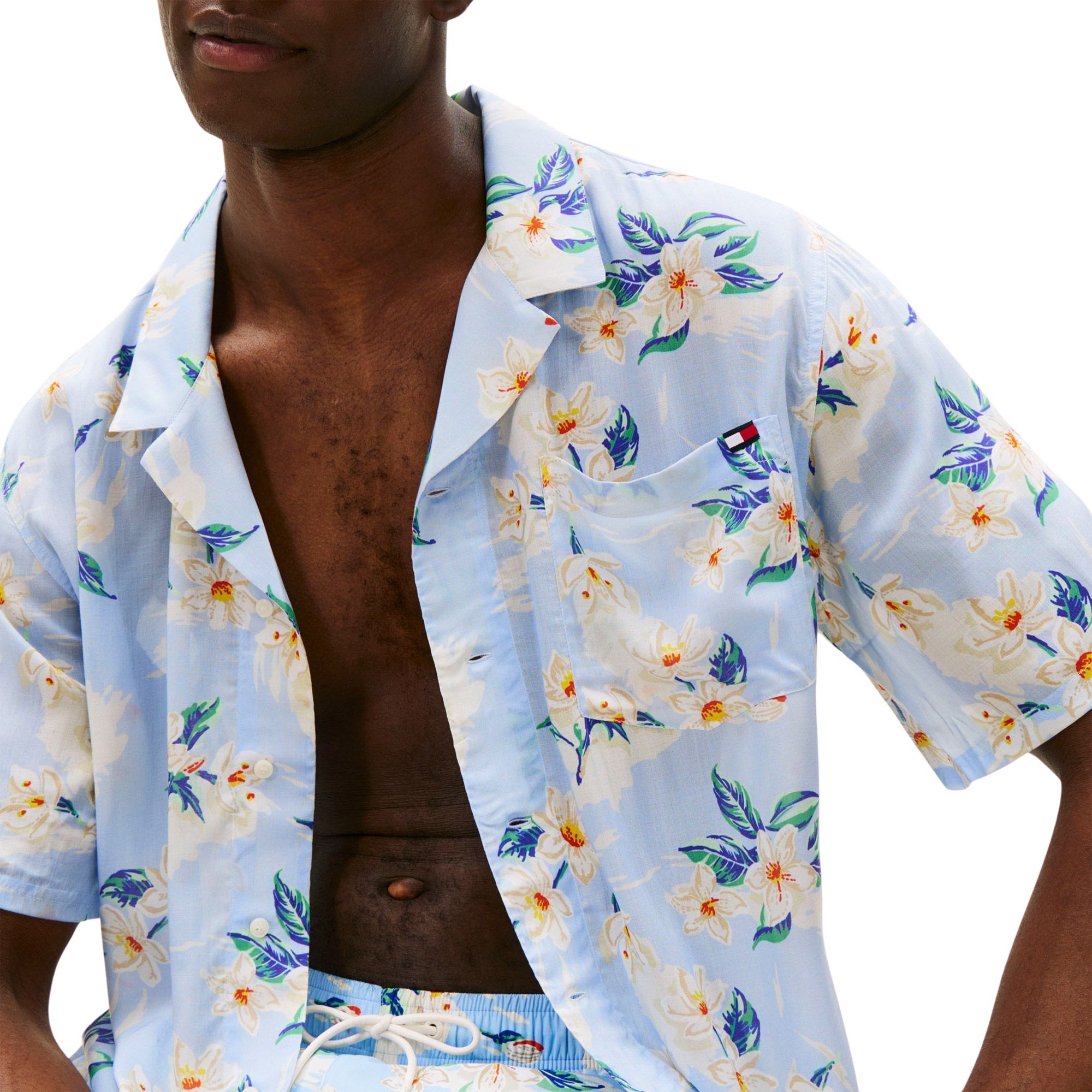 Tommy Hilfiger Flower Print Bowling Overhemd Heren