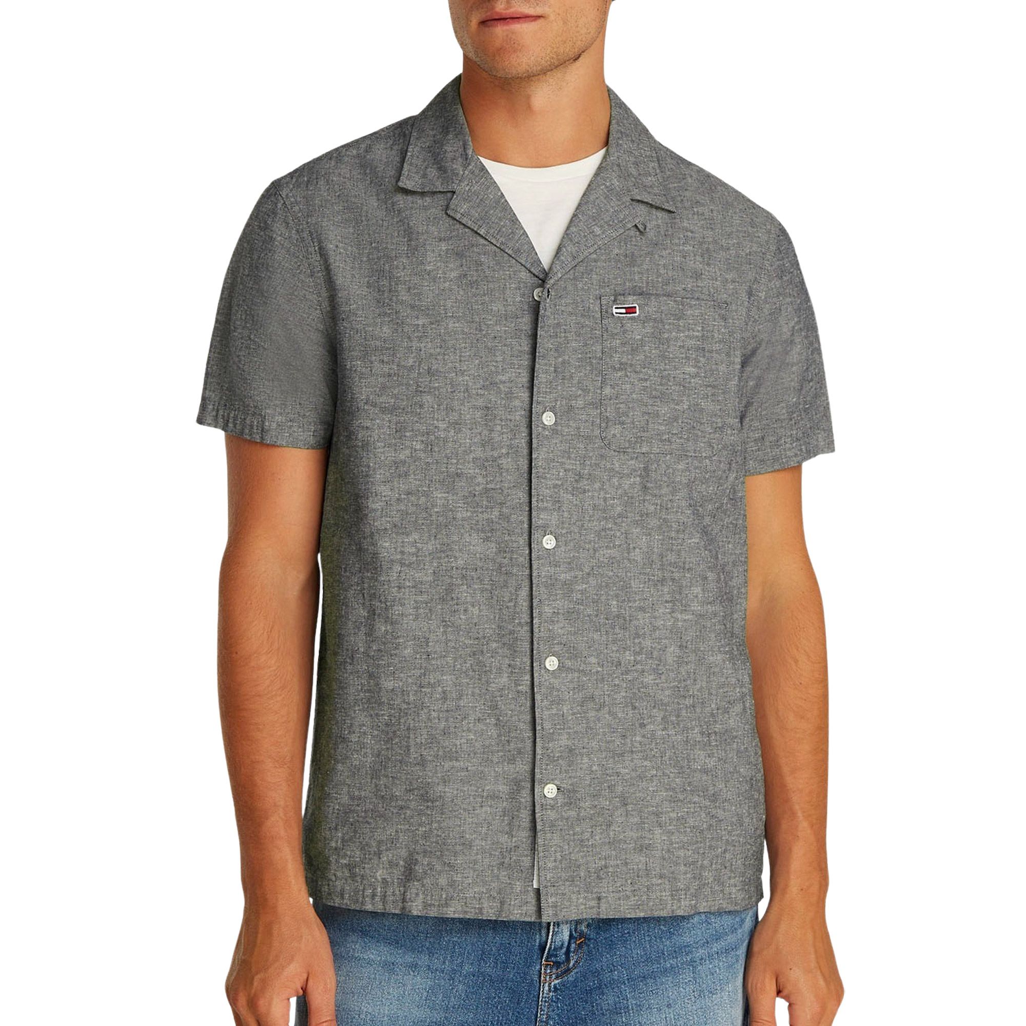 Tommy Hilfiger Regular Fit Linnen Blend SS Overhemd Heren