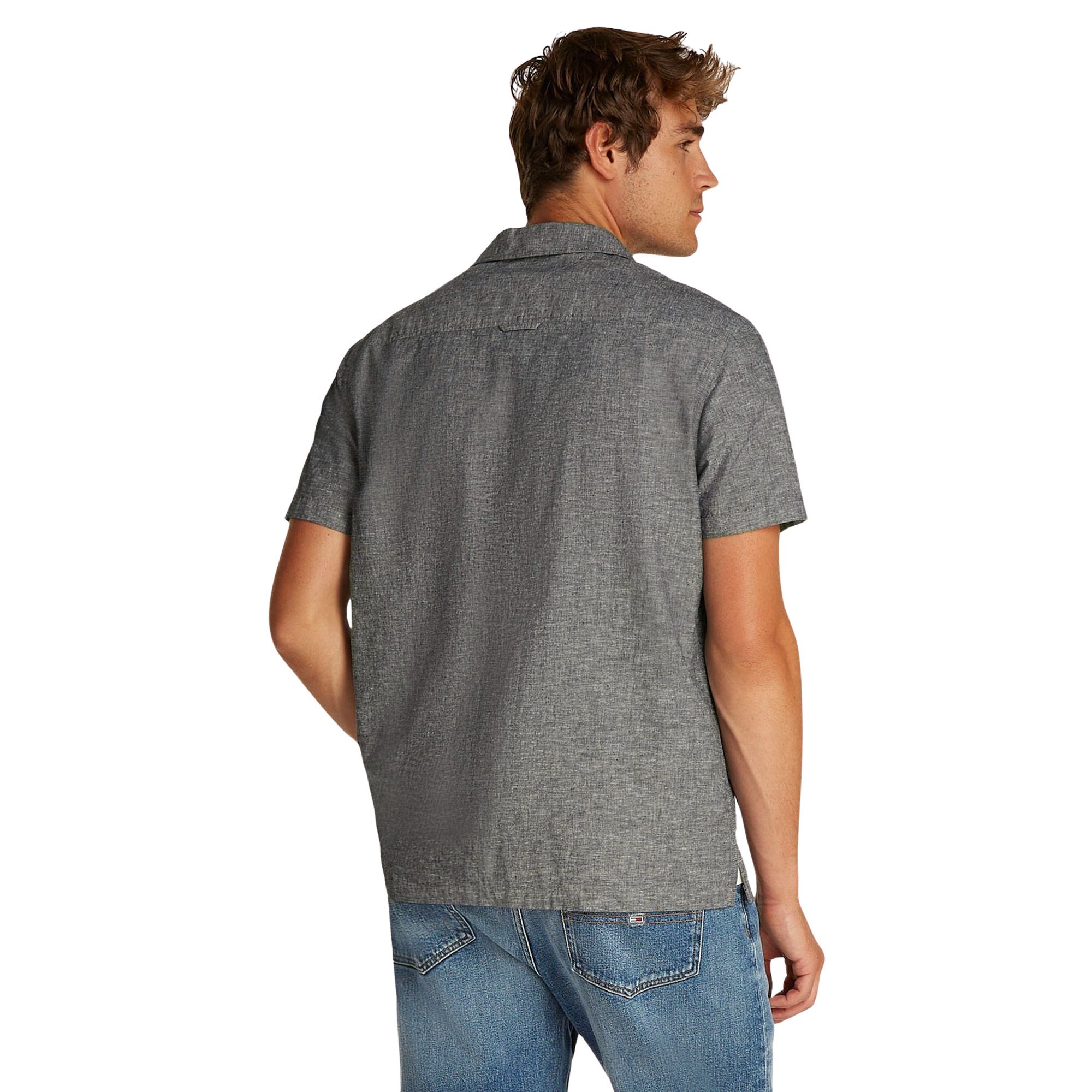 Tommy Hilfiger Regular Fit Linnen Blend SS Overhemd Heren