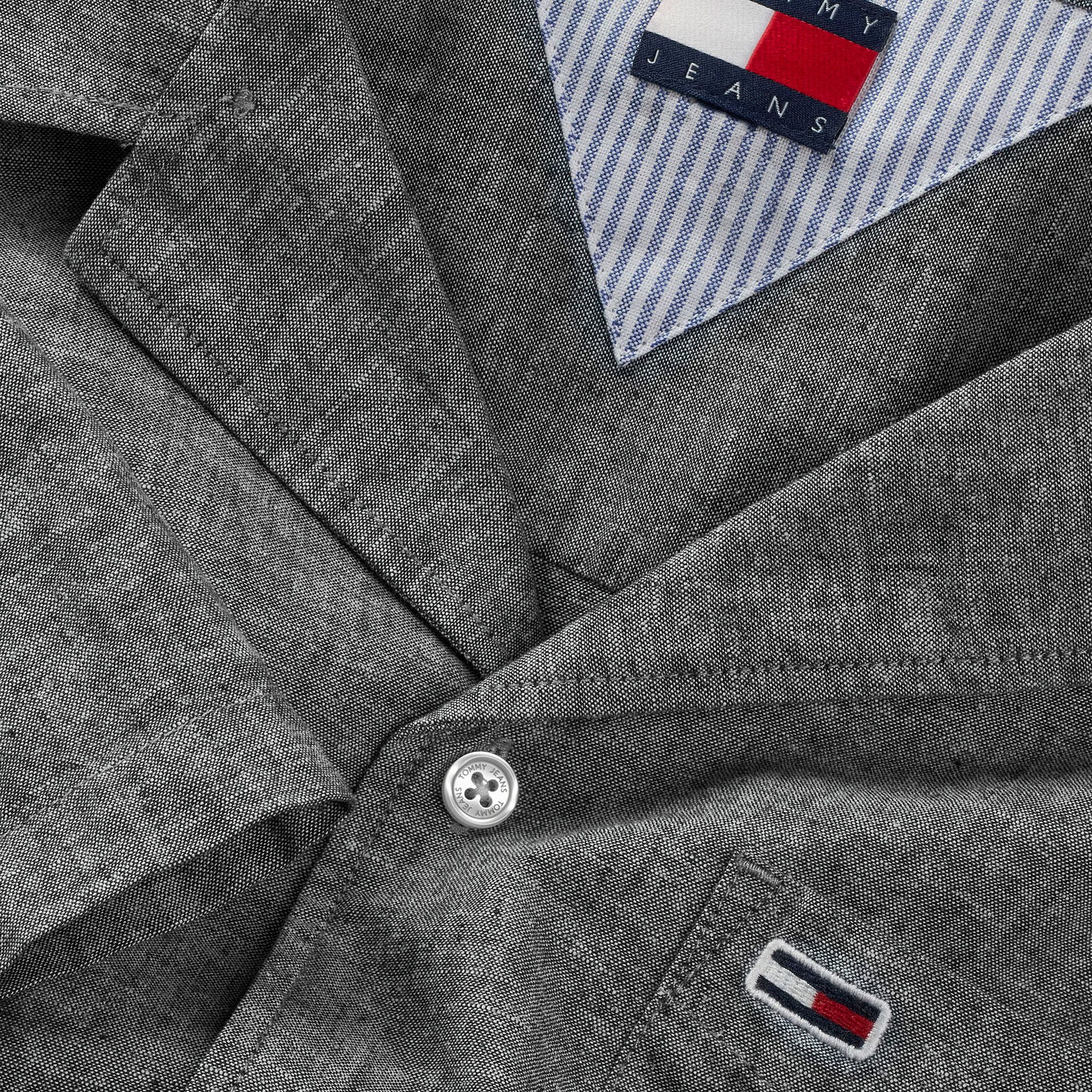 Tommy Hilfiger Regular Fit Linnen Blend SS Overhemd Heren