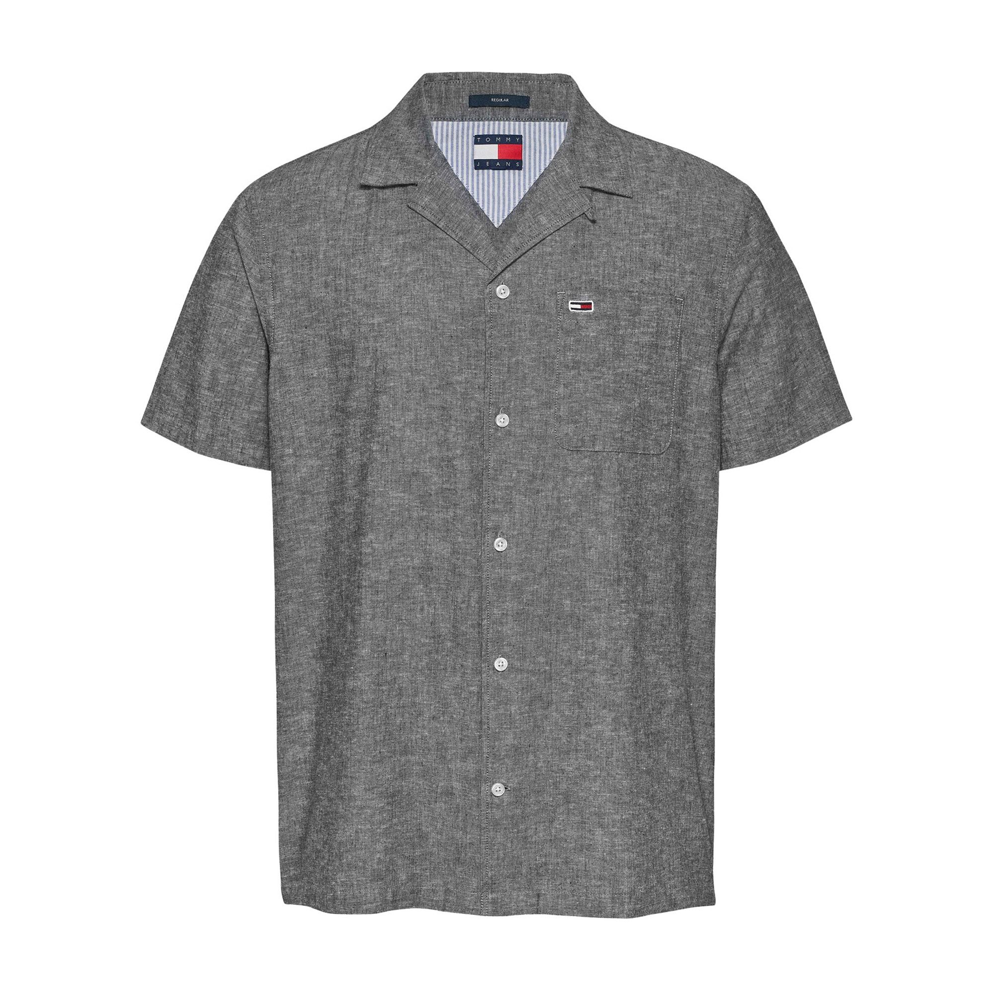 Tommy Hilfiger Regular Fit Linnen Blend SS Overhemd Heren