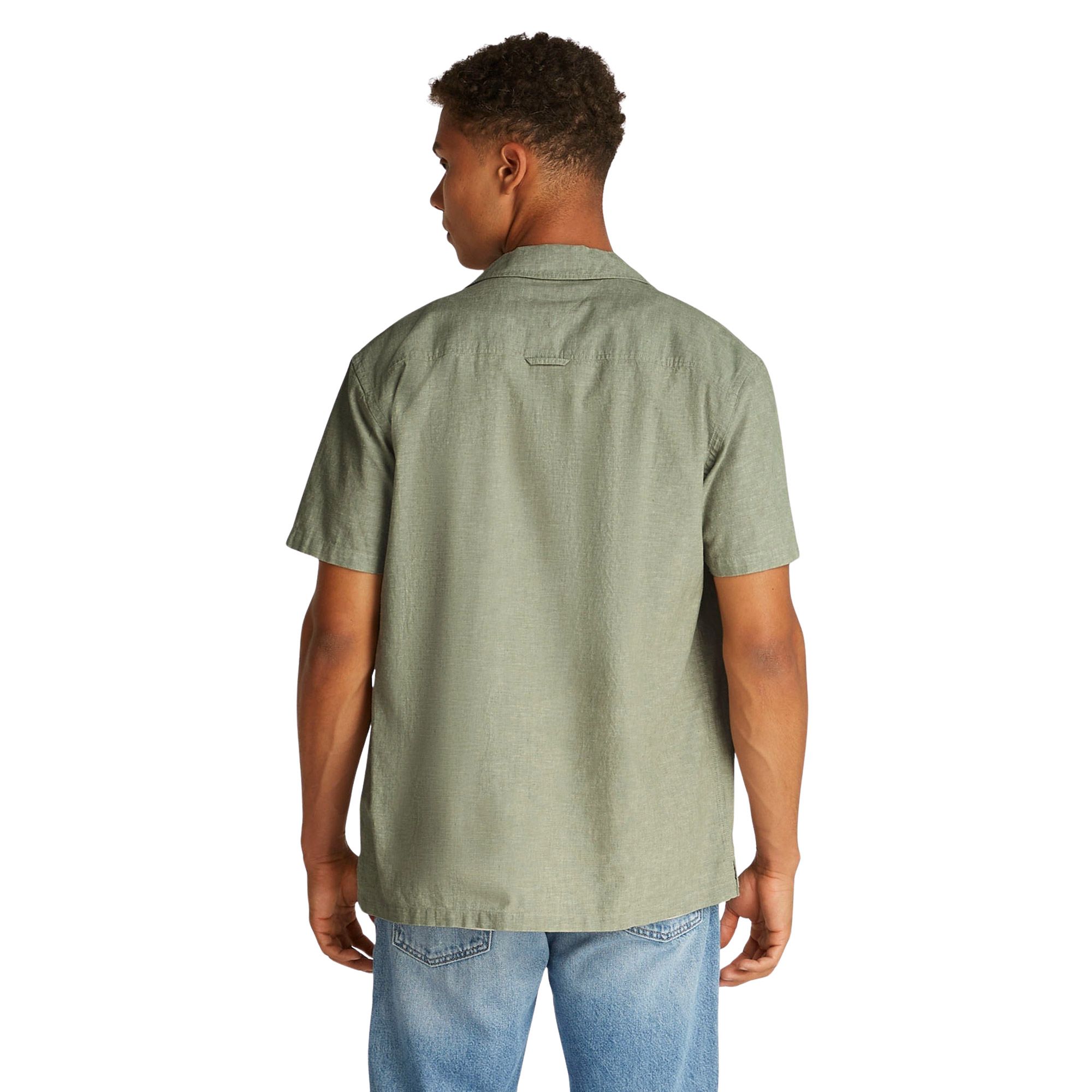 Tommy Hilfiger Regular Fit Linnen Blend SS Overhemd Heren