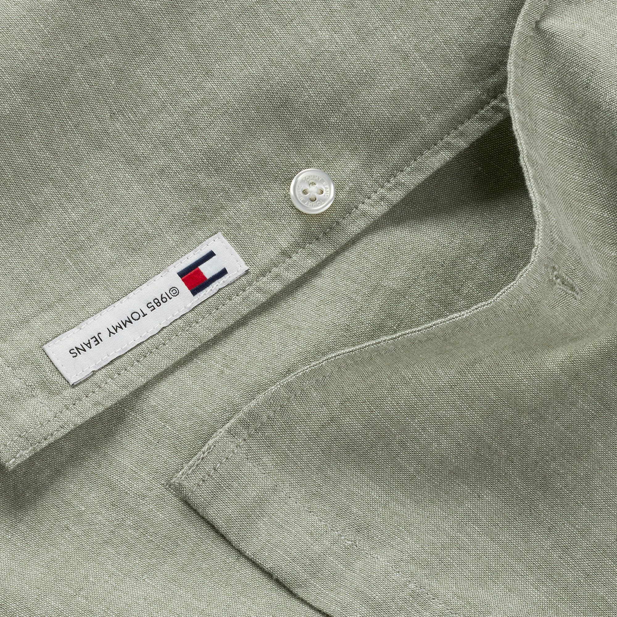 Tommy Hilfiger Regular Fit Linnen Blend SS Overhemd Heren