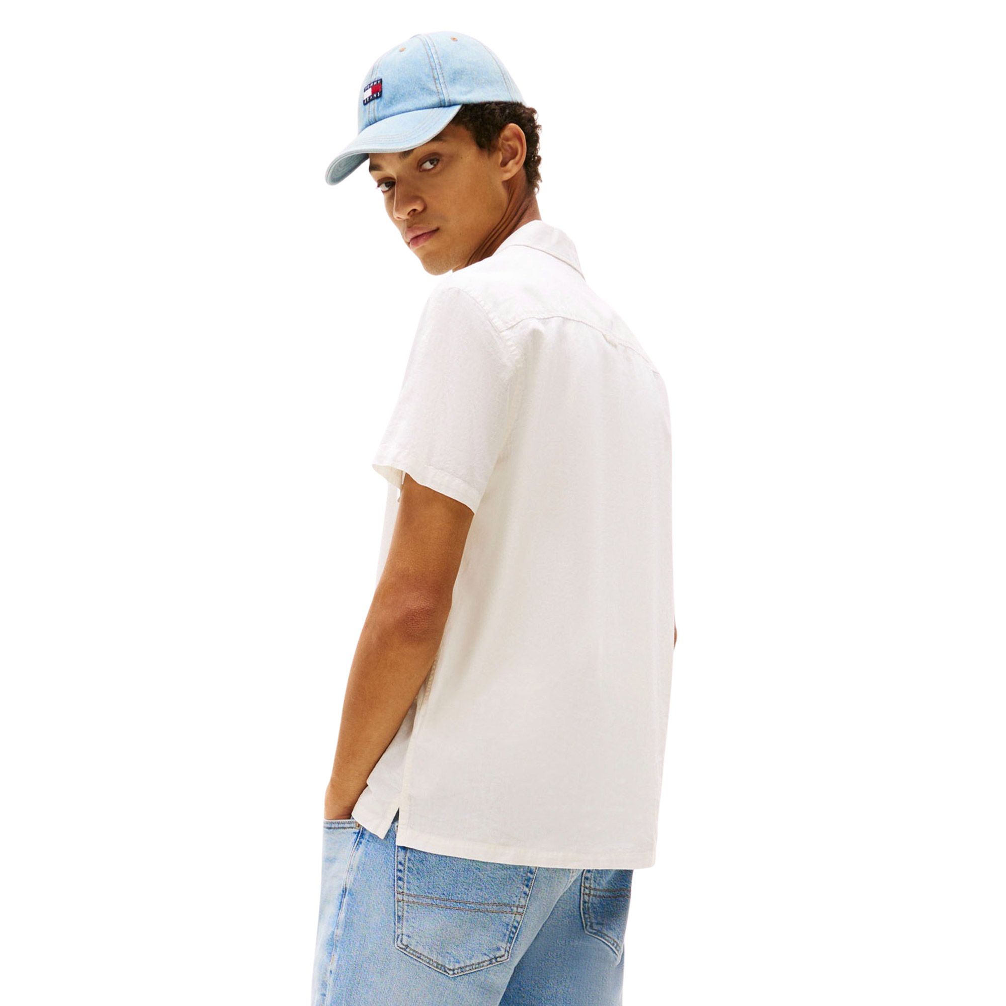 Tommy Hilfiger Regular Fit Linnen Blend SS Overhemd Heren