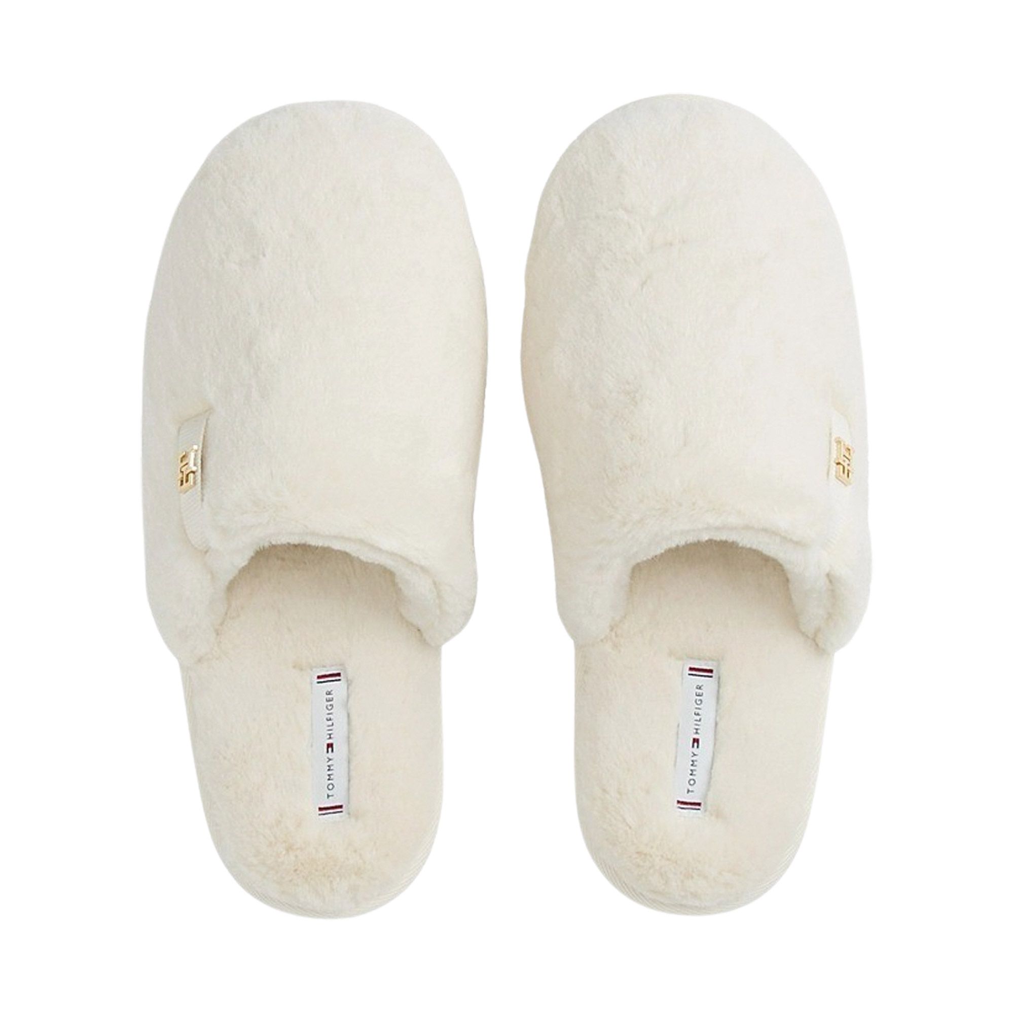 Tommy Hilfiger Monogram Faux Fur Pantoffeln Damen