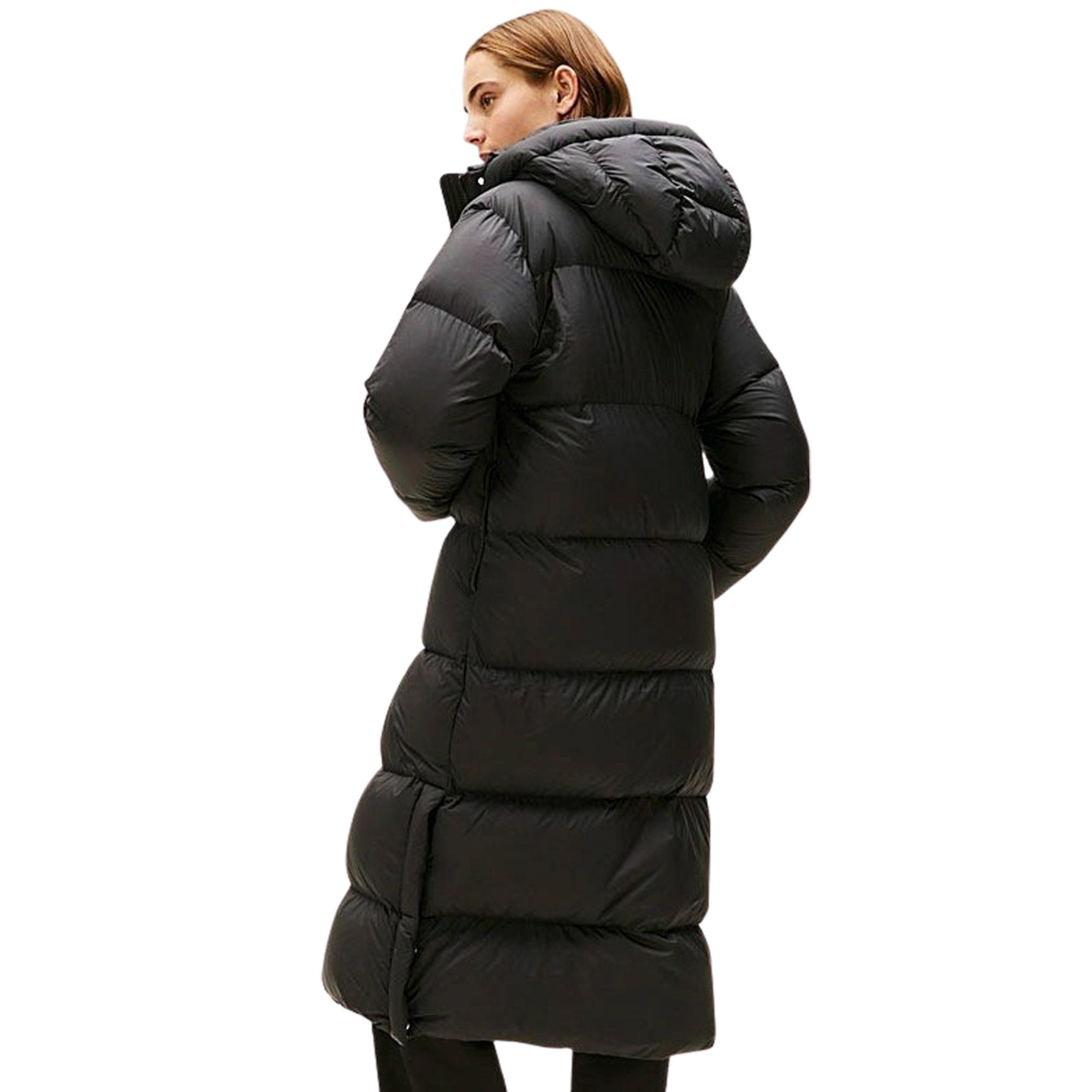 Tommy Hilfiger Down Hooded Longline Puffer Winterjas Dames