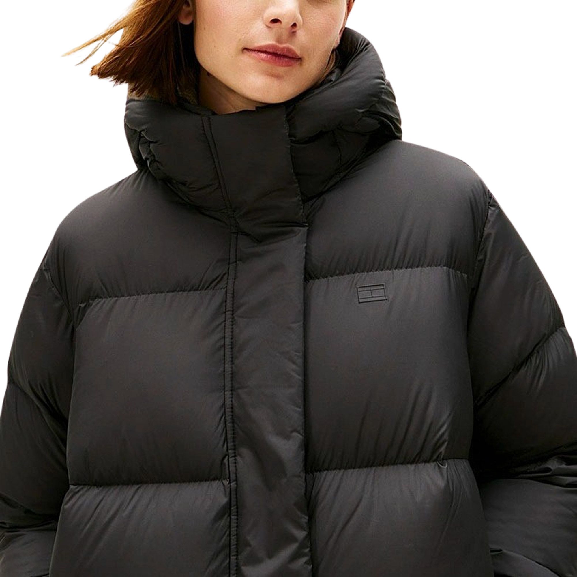 Tommy Hilfiger Down Hooded Longline Puffer Winterjas Dames