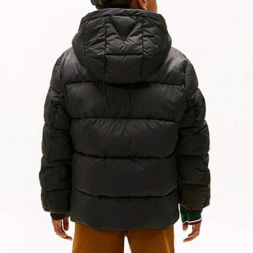 Tommy Hilfiger Mixed Texture Hooded Puffer Winterjas Junior