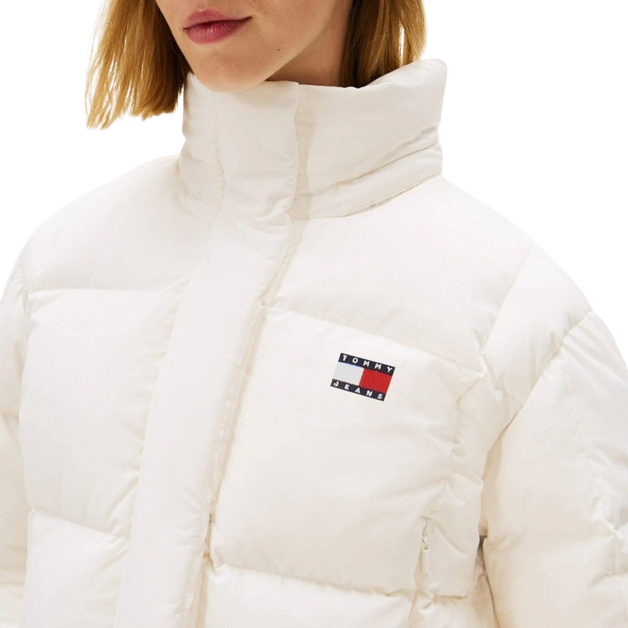Tommy Hilfiger Alaska Grid Cropped Winterjas Dames