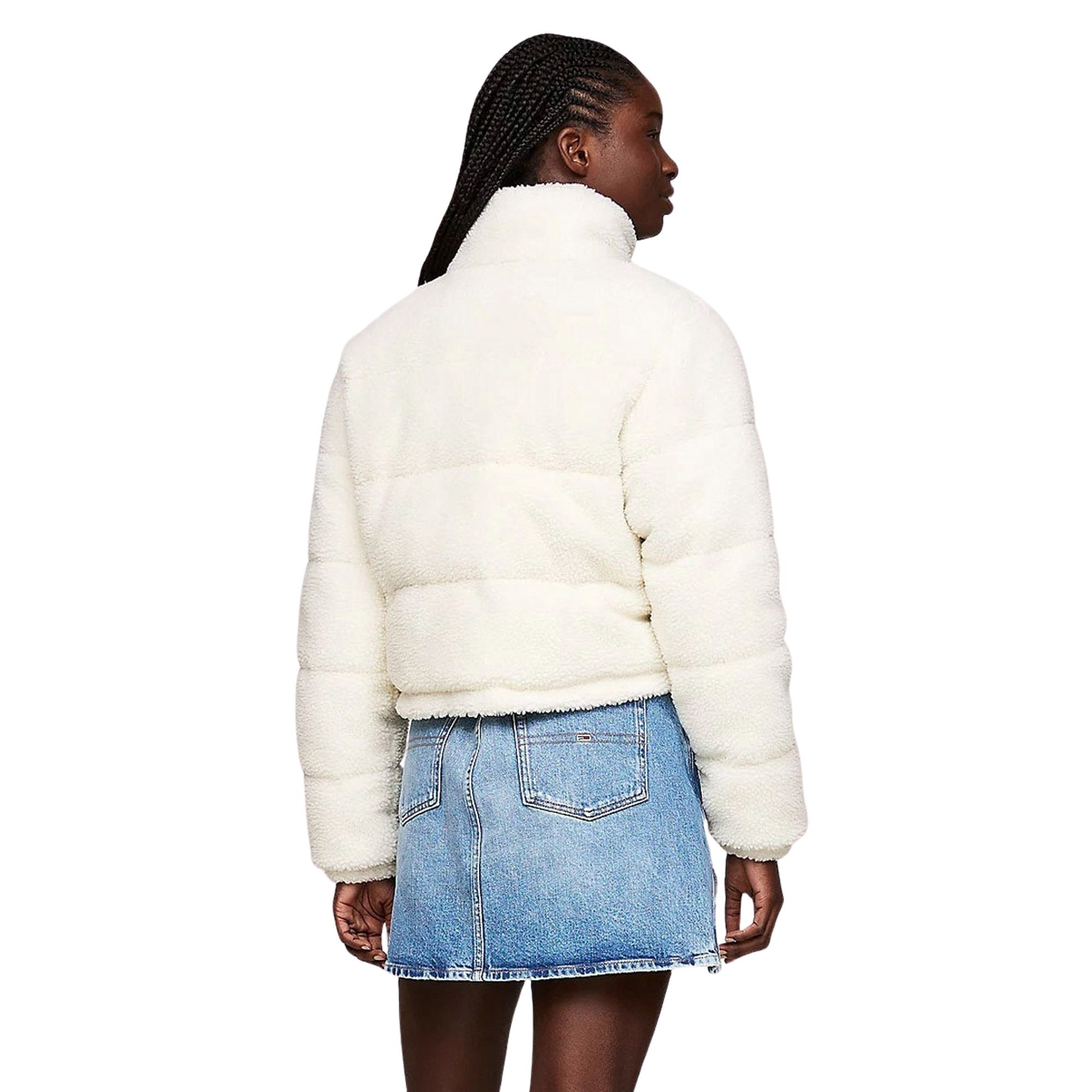 Tommy Hilfiger Essential Cropped Teddy Fleece Puffer Dames