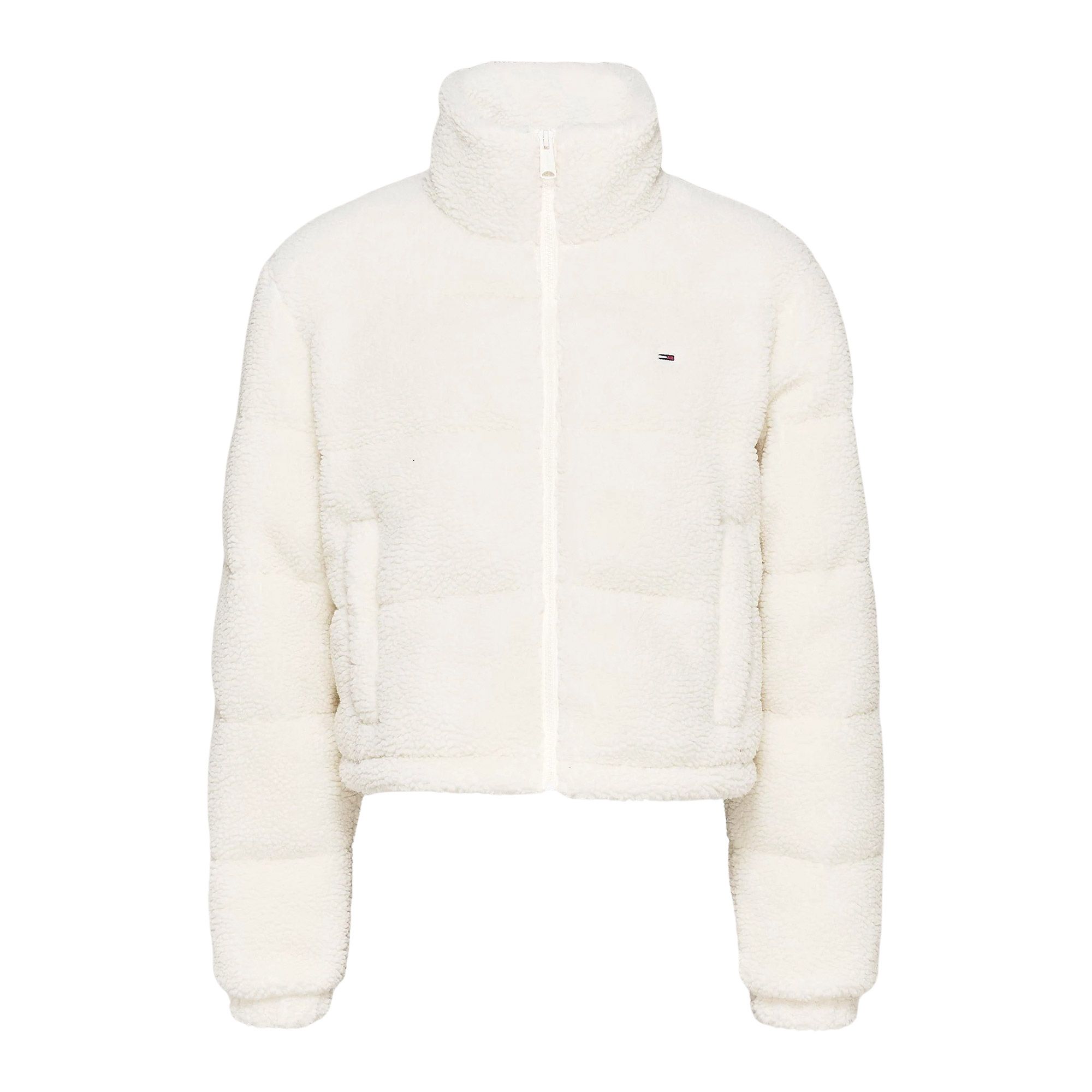 Tommy Hilfiger Essential Cropped Teddy Fleece Puffer Dames