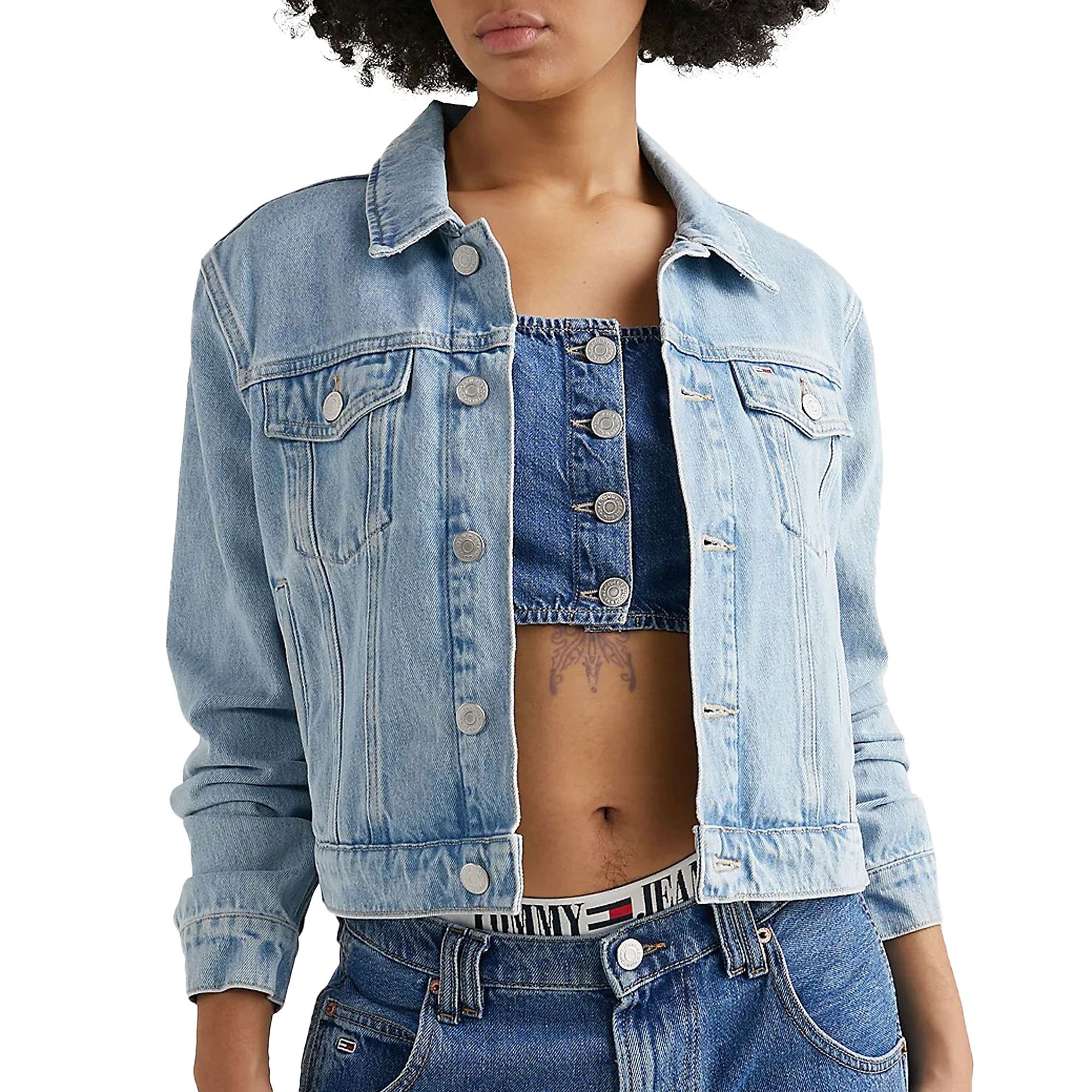 Tommy Hilfiger Izzie Slim Denim Jas Dames