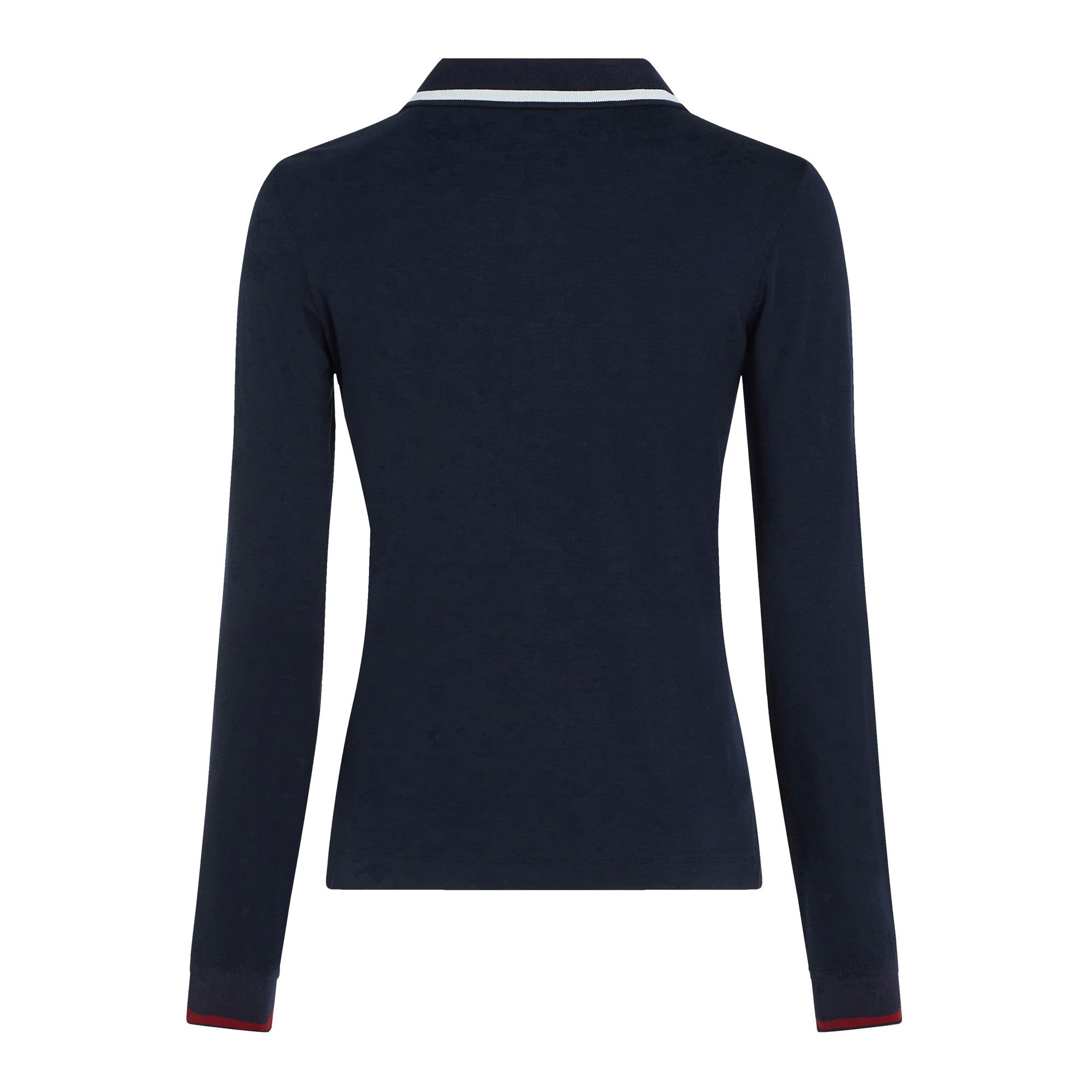 Tommy Hilfiger Slim Split Global Stripe LS Polo Dames
