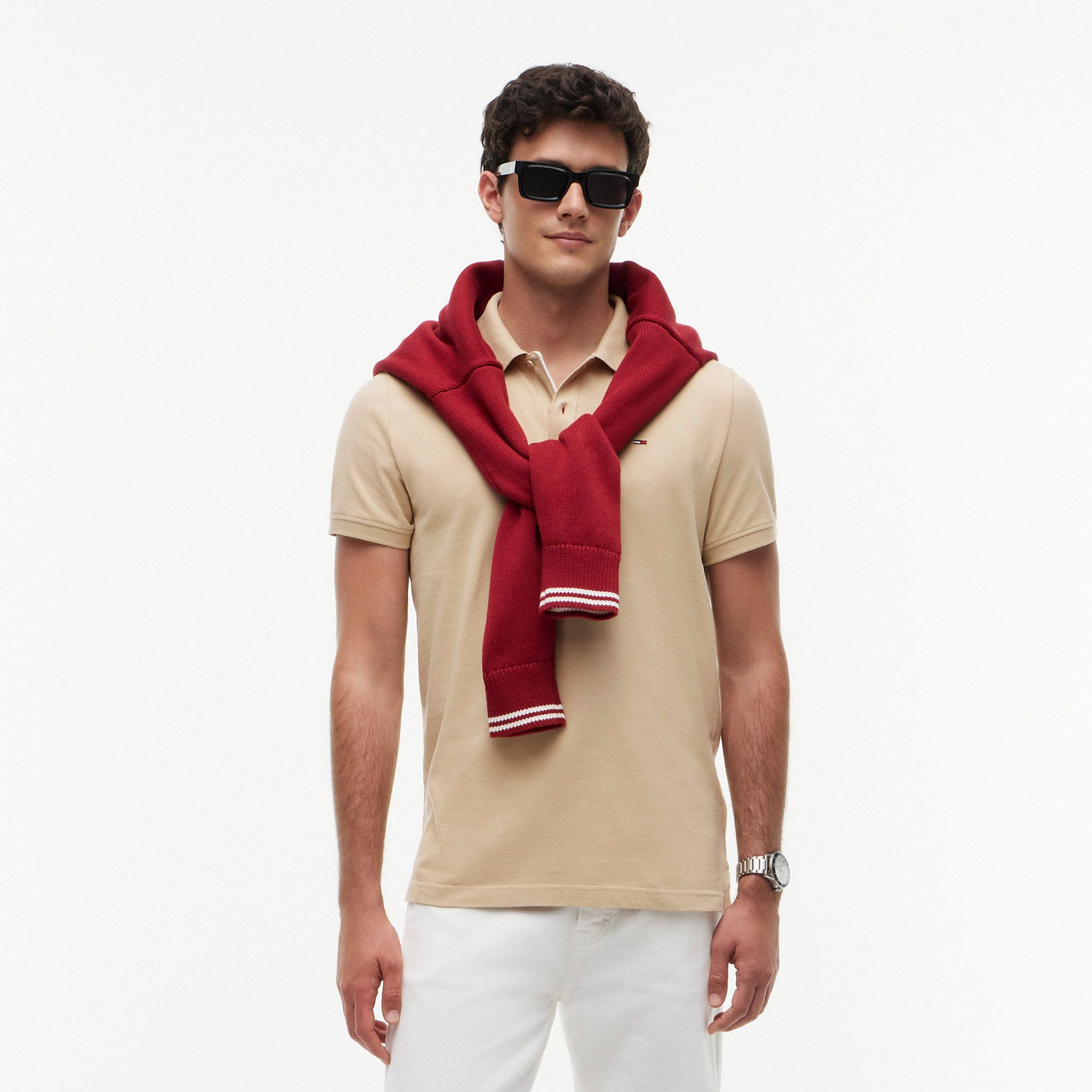 Tommy Hilfiger Slim Placket Flag Polo Herren