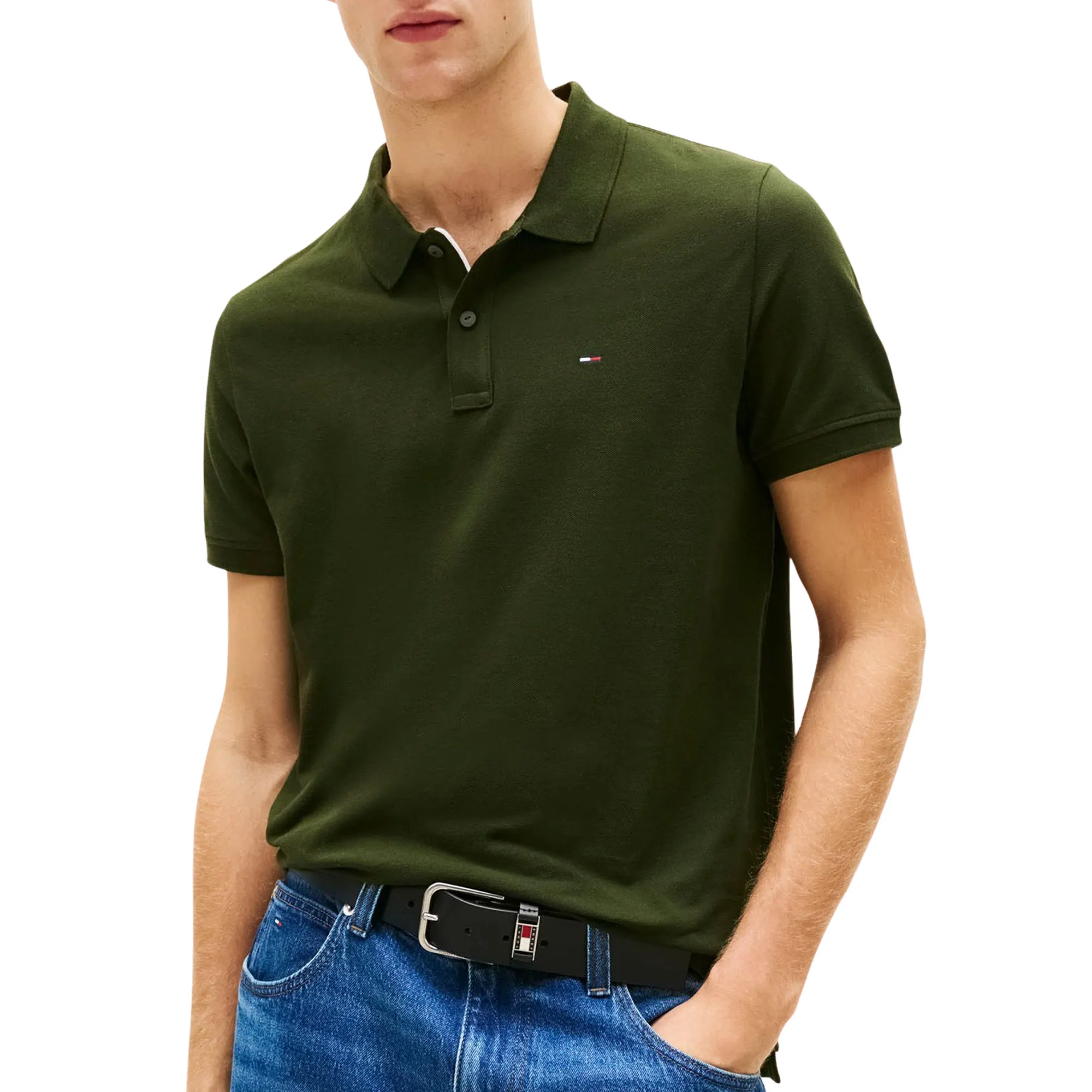 Tommy Hilfiger Slim Placket Flag Polo Heren