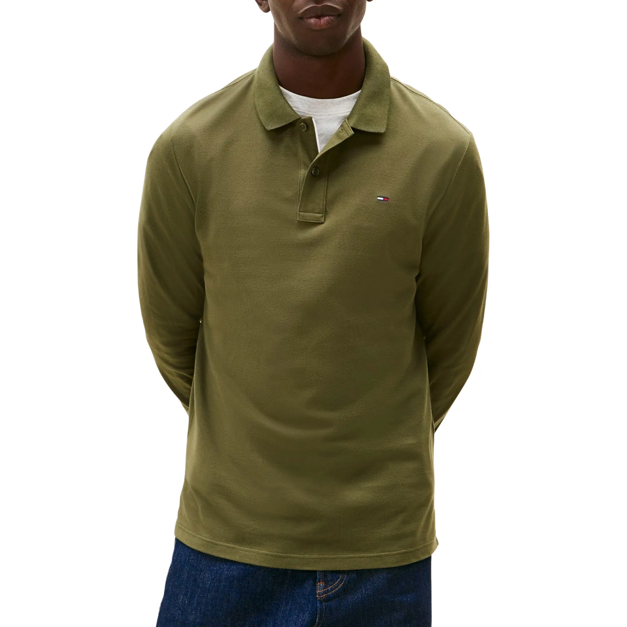 Tommy Hilfiger Slim Placket Longsleeve Polo Heren