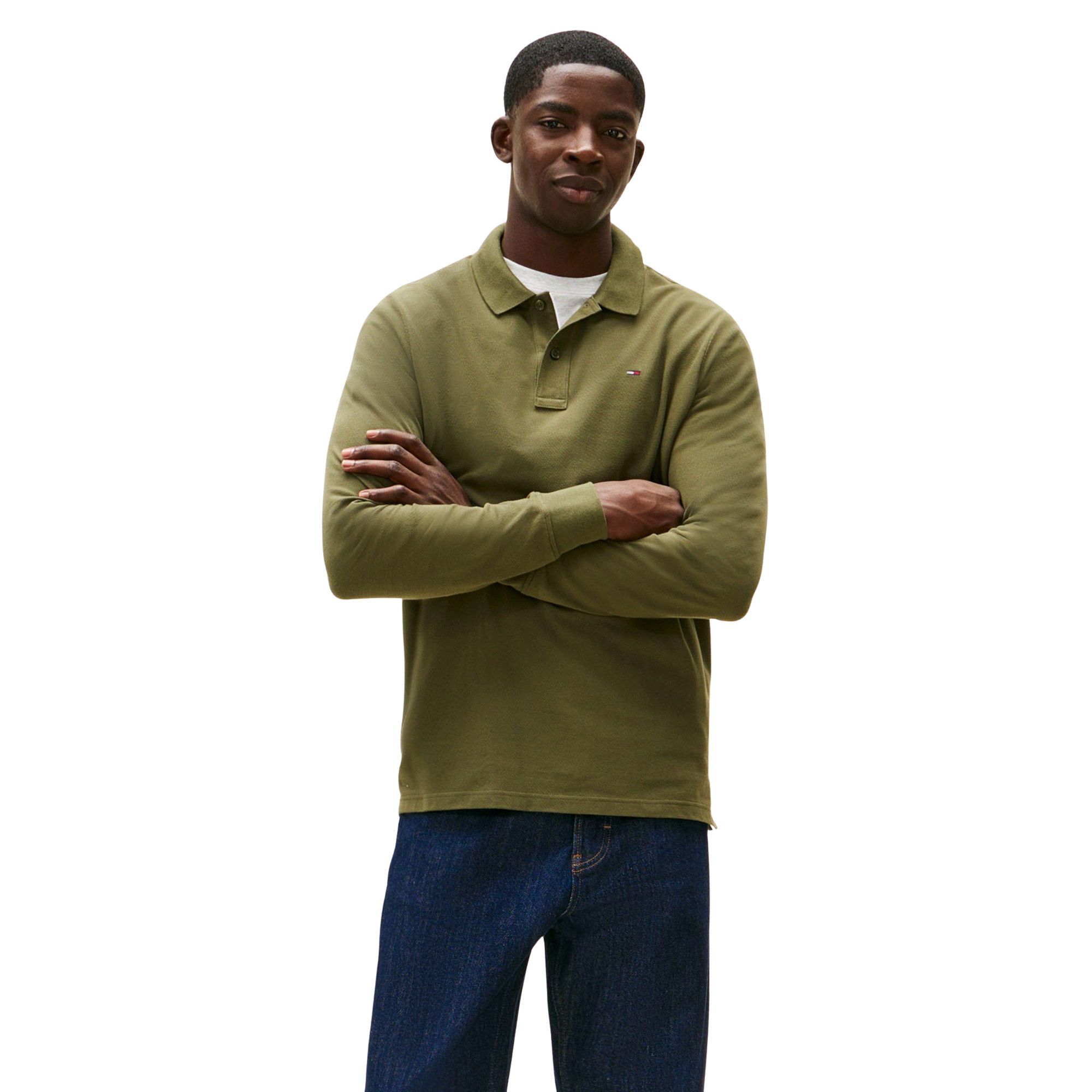 Tommy Hilfiger Slim Placket Longsleeve Polo Heren