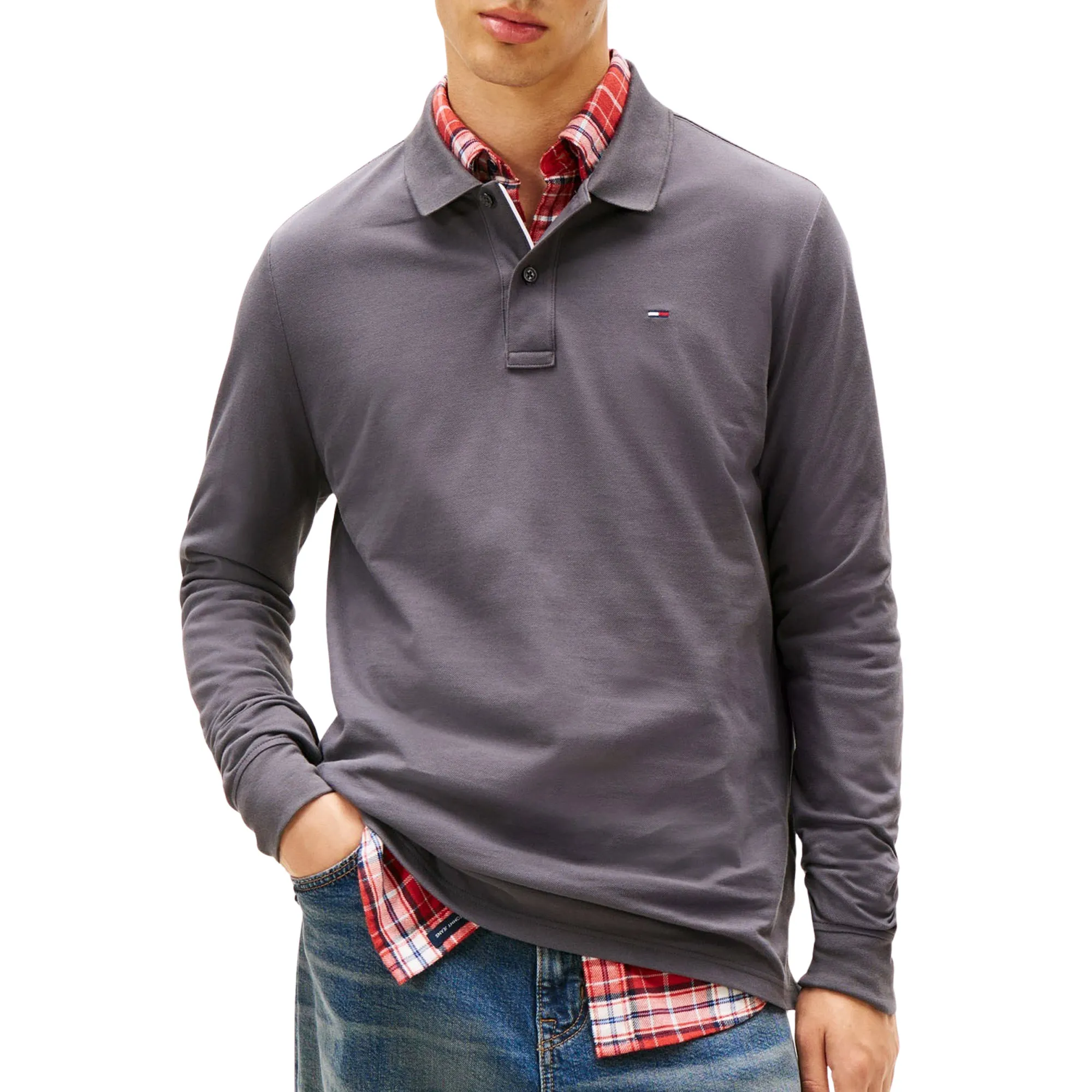 Tommy Hilfiger Slim Placket Longsleeve Polo Heren
