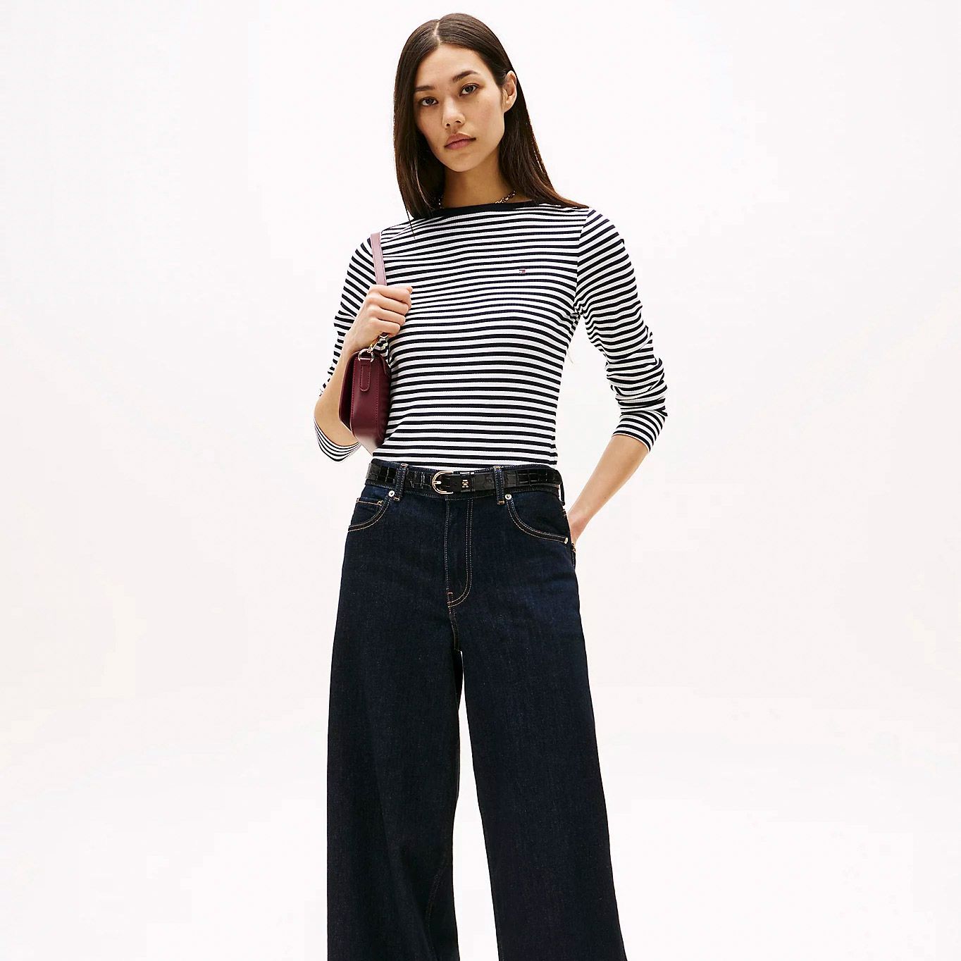 Shirt Tommy Hilfiger Slim Rib Longsleeve Femmes
