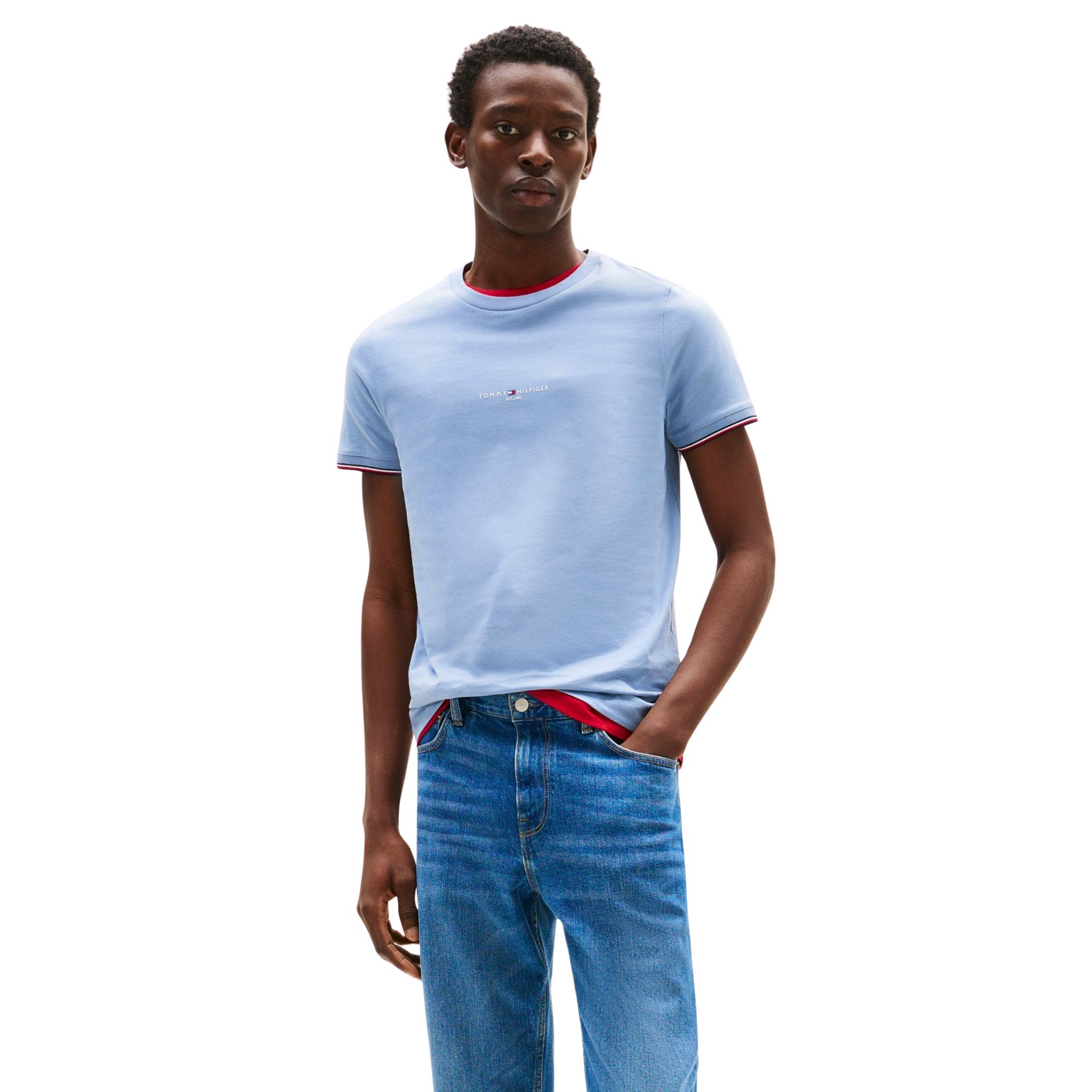 Tommy Hilfiger Tipped Slim Crew Shirt Herren