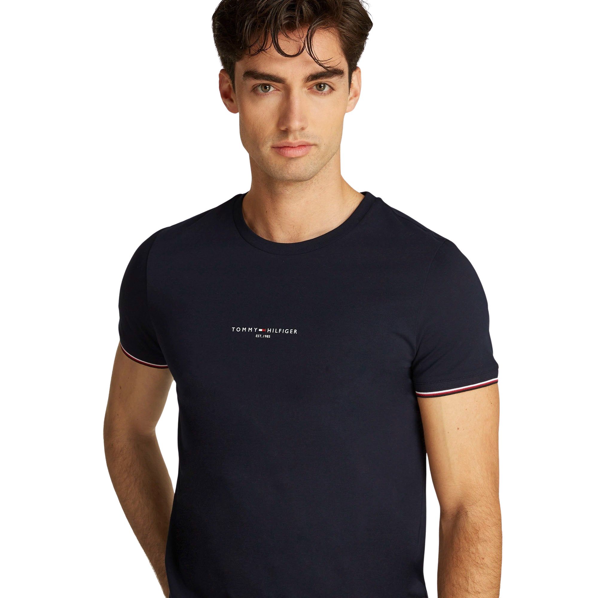Tommy Hilfiger Tipped Slim Crew Shirt Heren