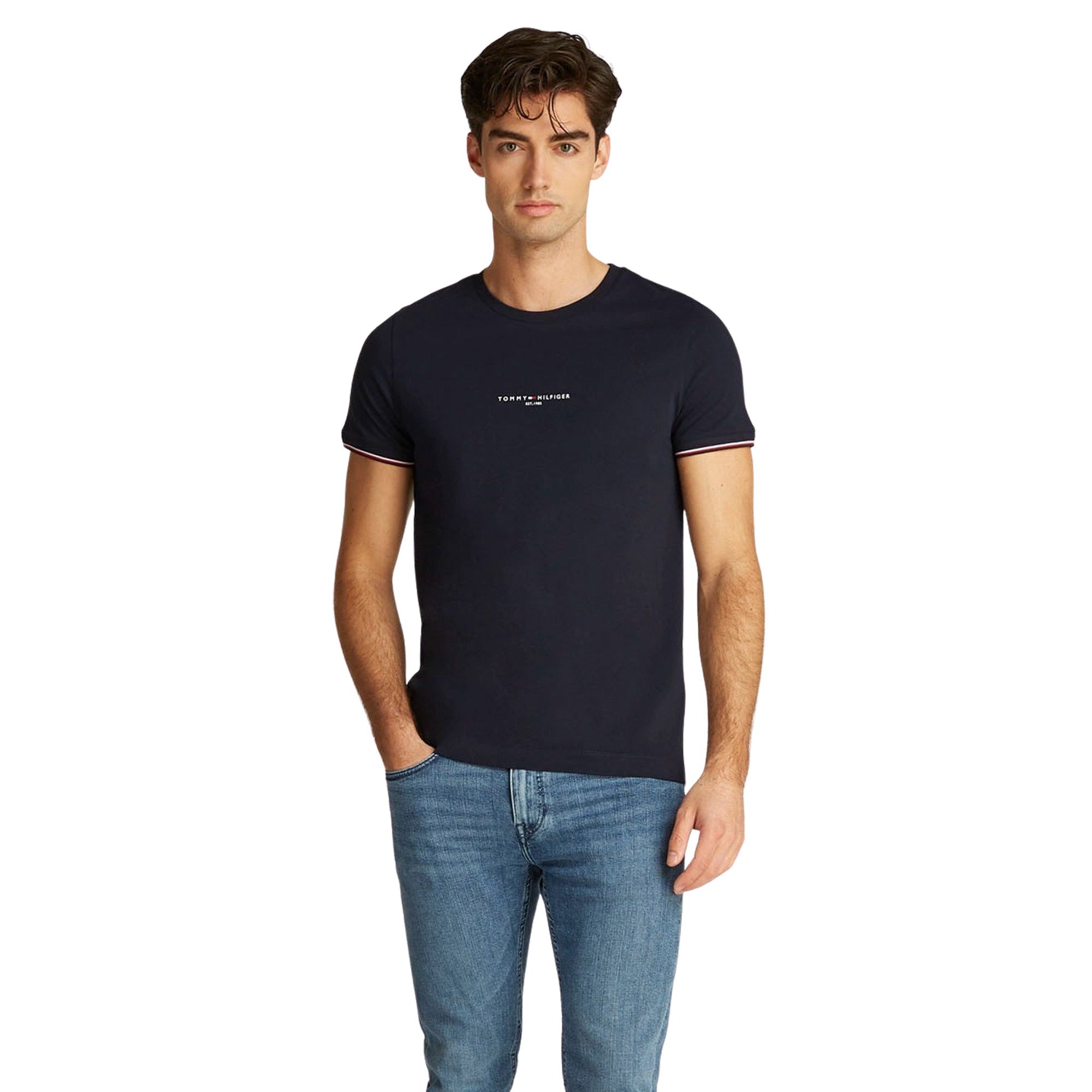 Tommy Hilfiger Tipped Slim Crew Shirt Heren