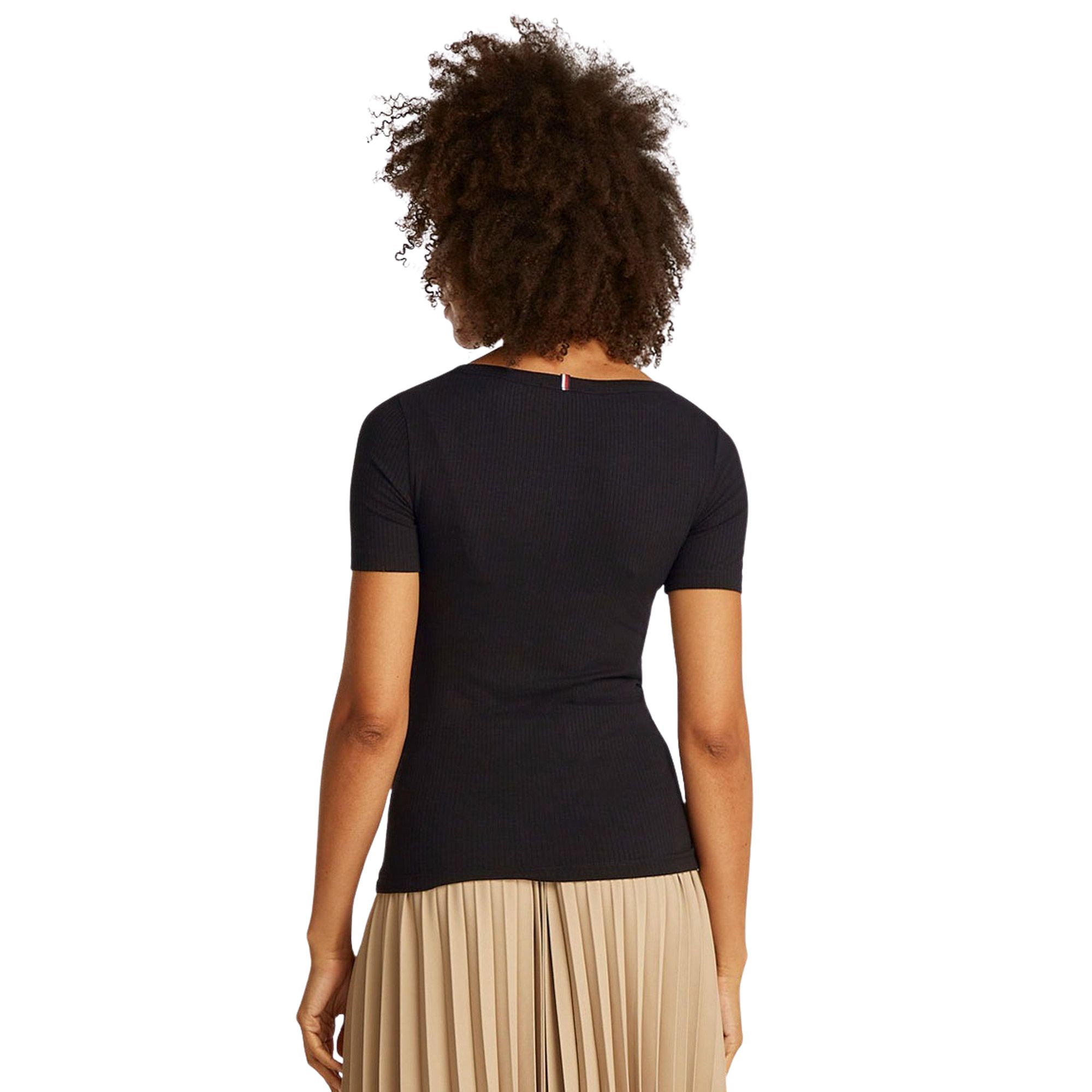 Tommy Hilfiger Slim 5X2 Rib Crew Shirt Dames
