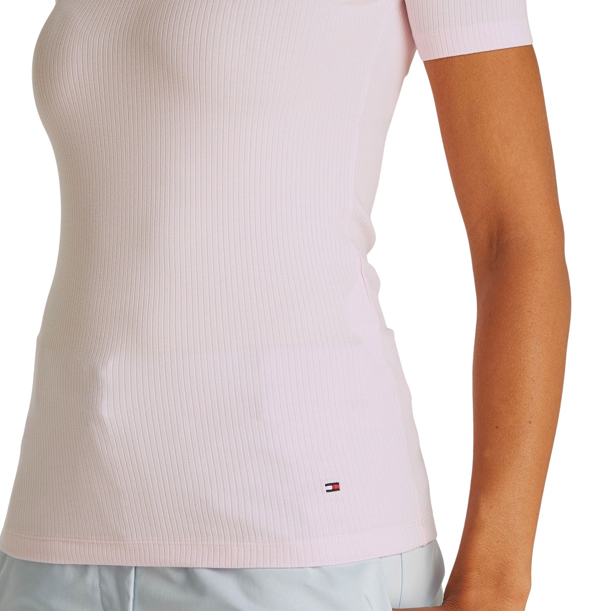 Tommy Hilfiger Slim 5X2 Rib Crew Shirt Dames