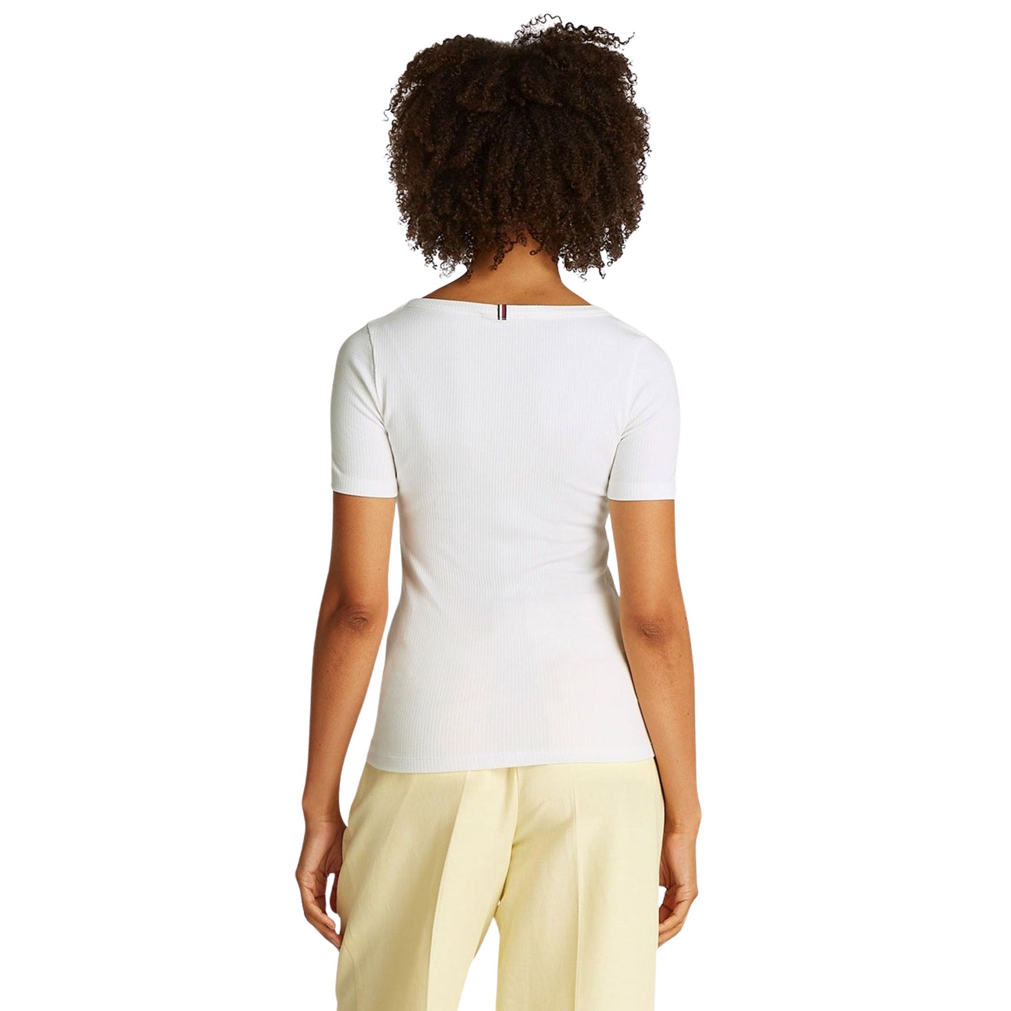 Tommy Hilfiger Slim 5X2 Rib Crew Shirt Dames