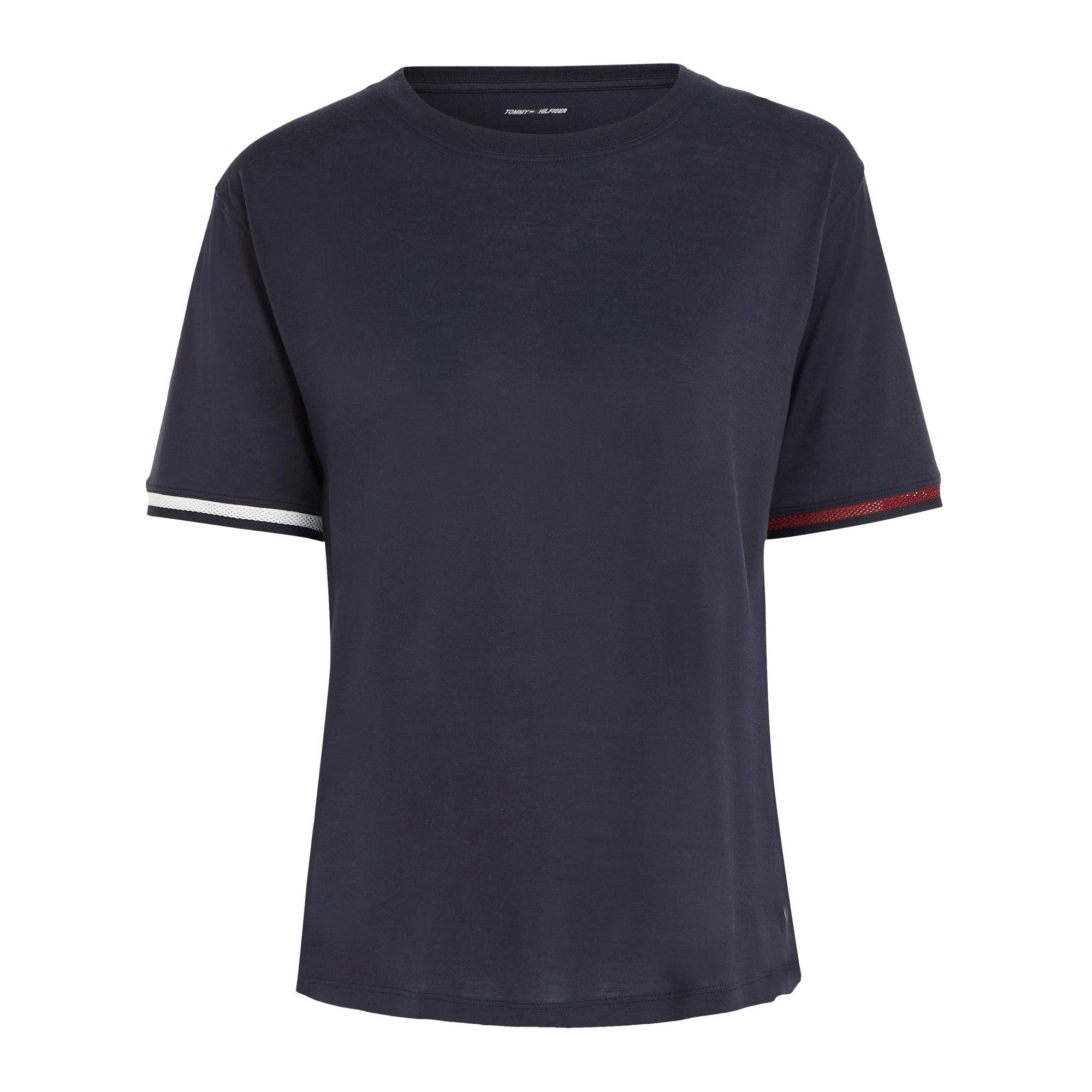 Tommy Hilfiger Sport Relaxed Split Tape Crew Shirt Dames