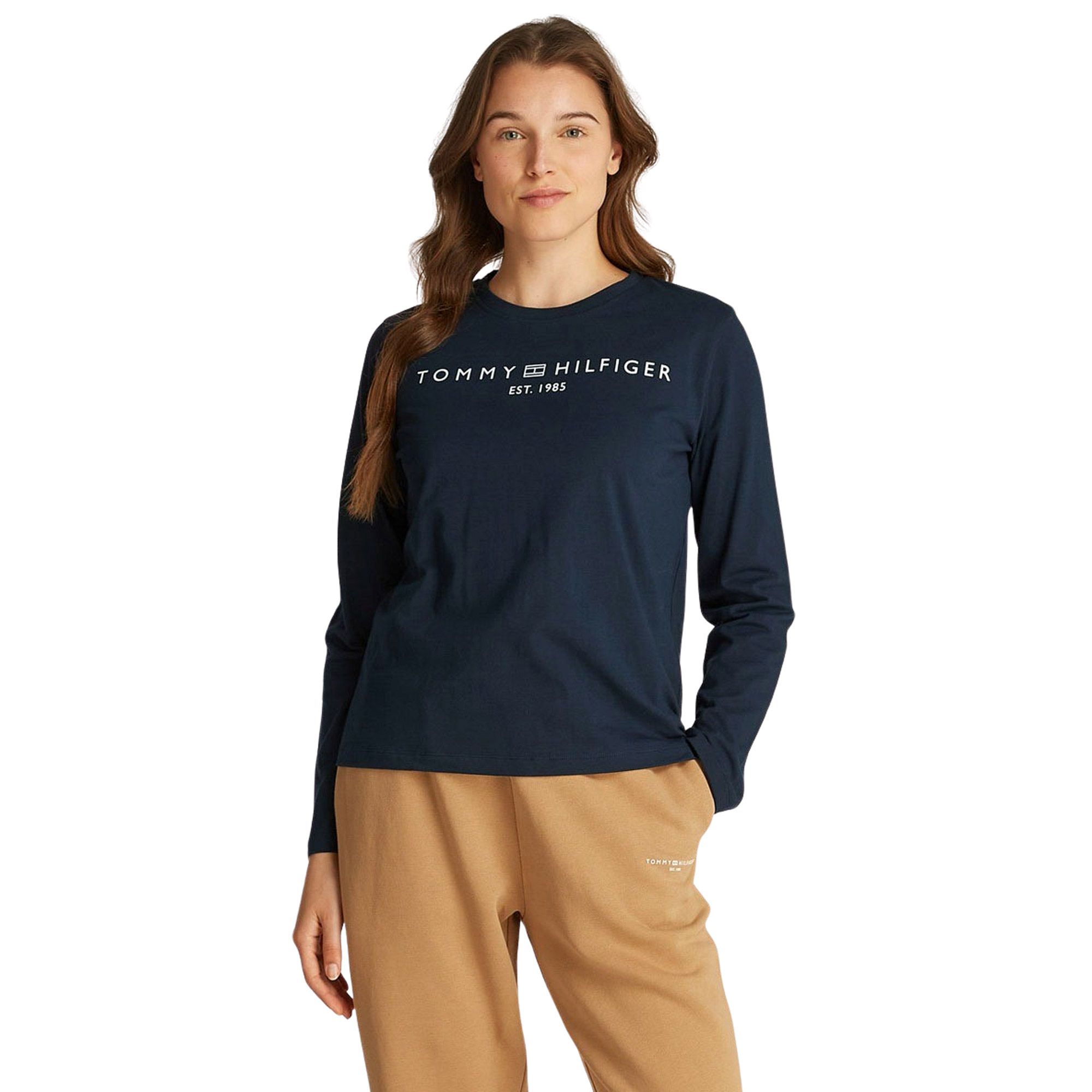 Tommy Hilfiger Regular Corp Logo Longsleeve Shirt Dames
