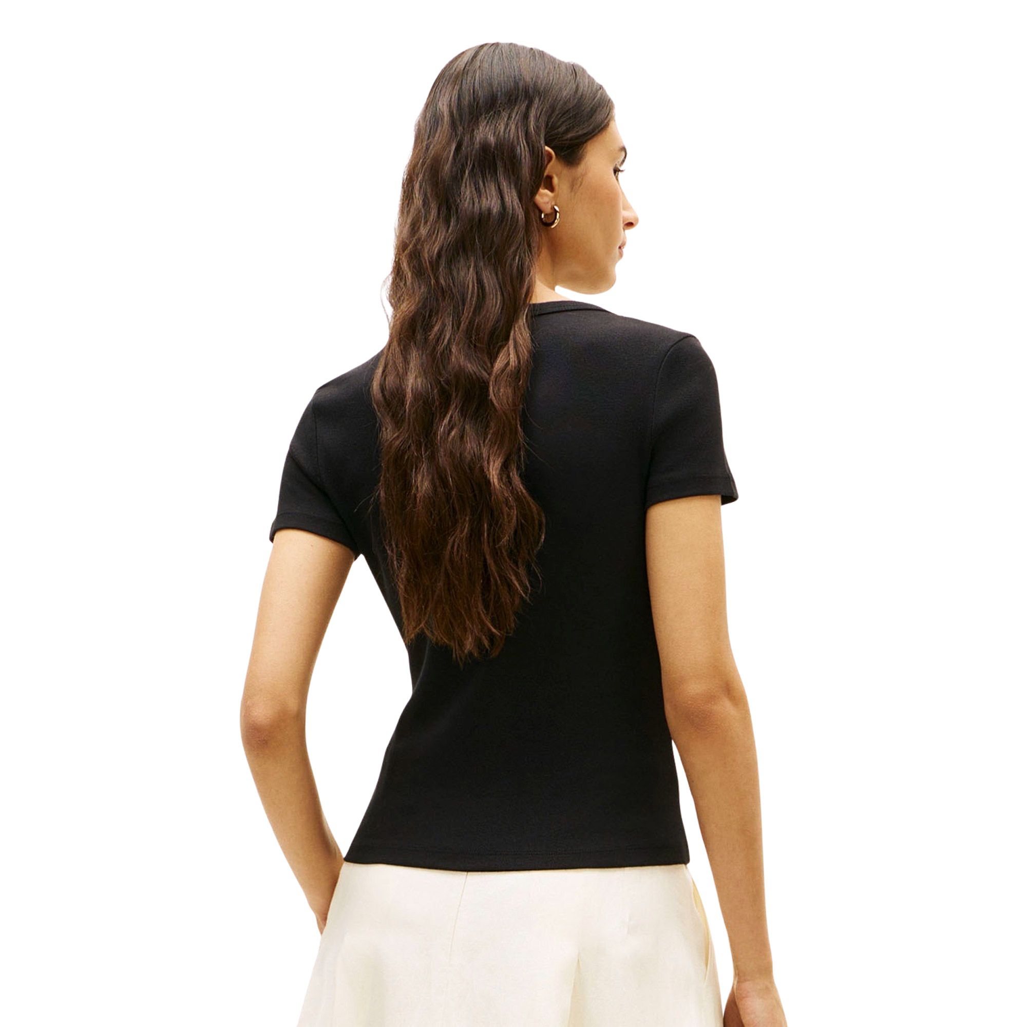 Tommy Hilfiger Gold Button Slim Shirt Dames