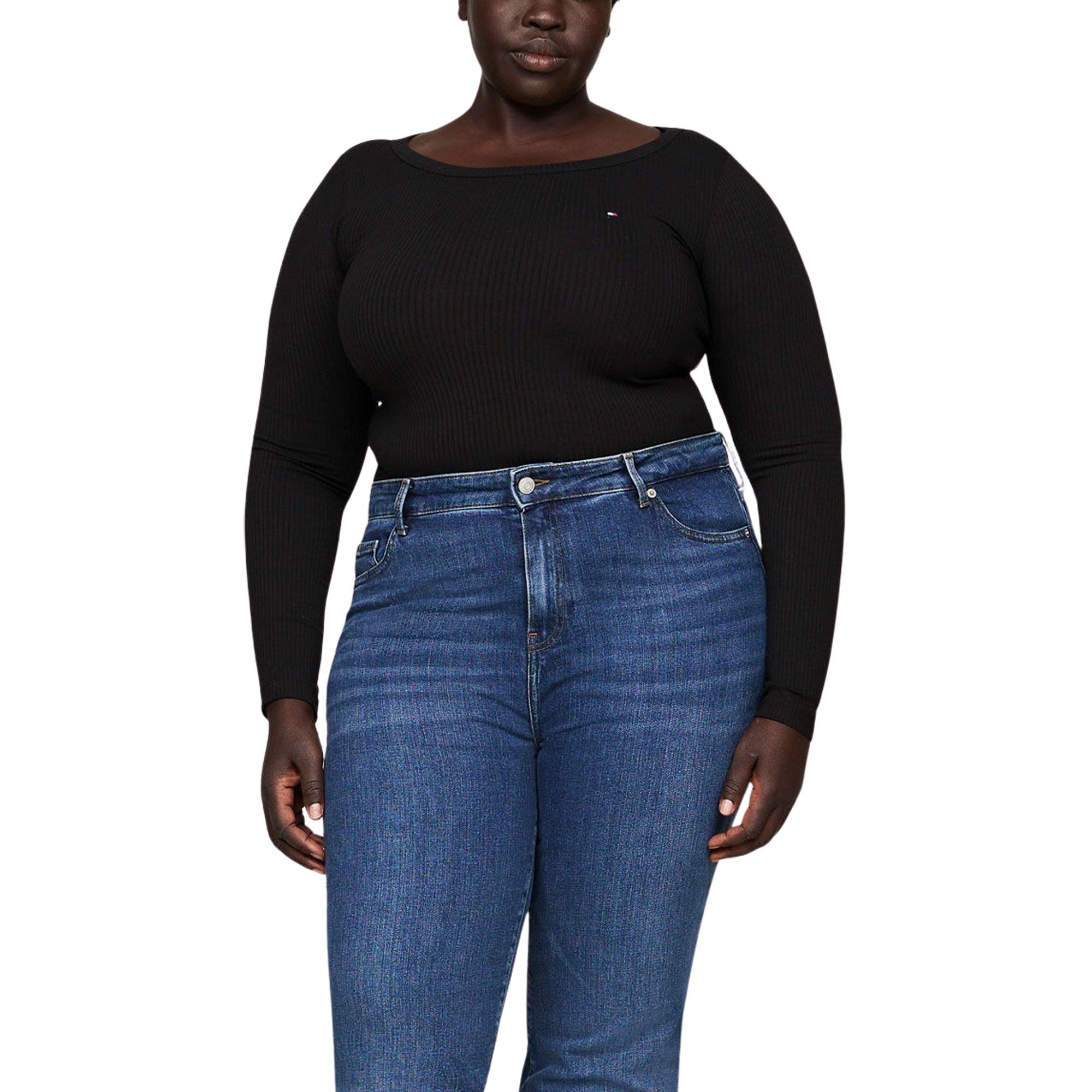 Shirt manches longues Tommy Hilfiger Slim 5X2 Rib Femmes