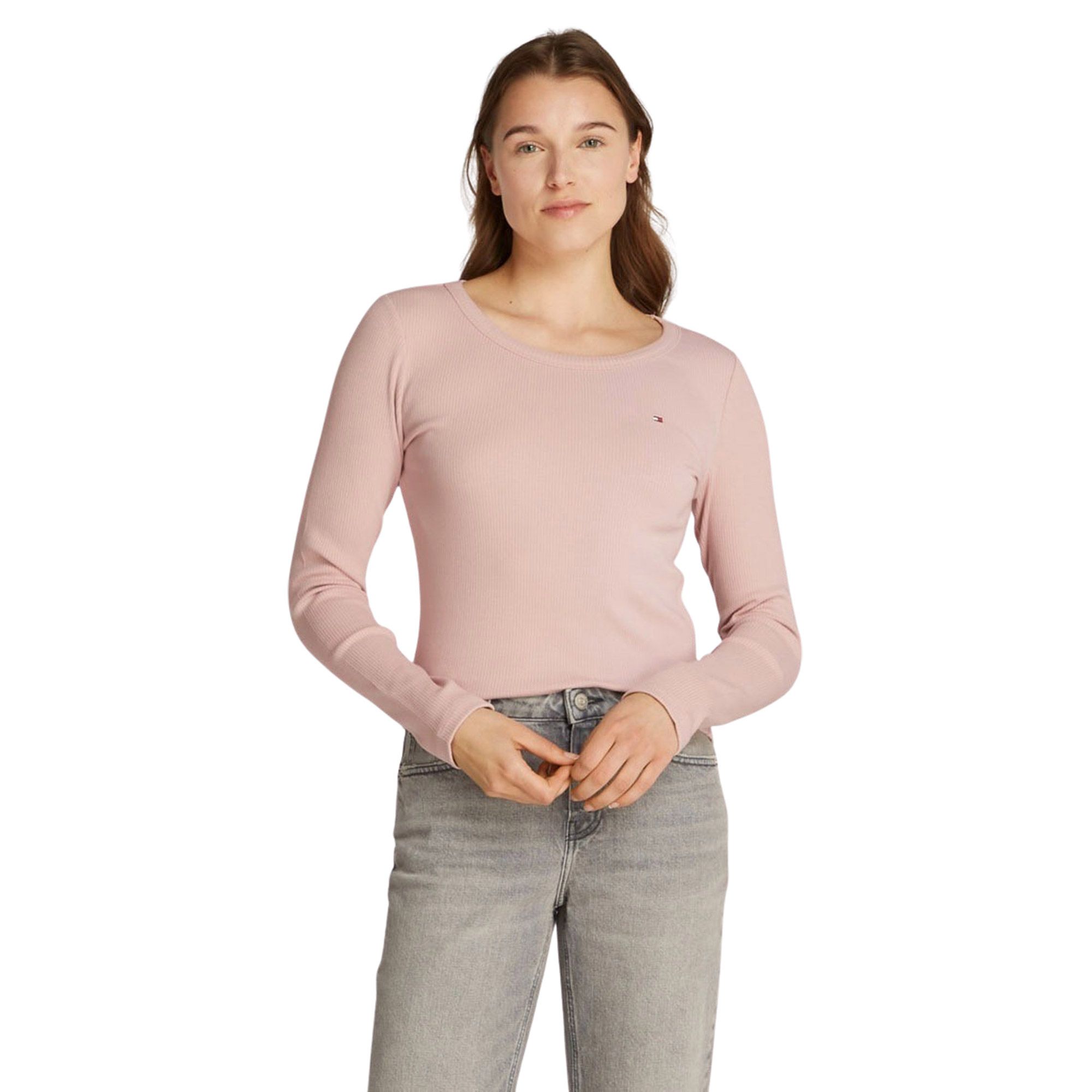 Tommy Hilfiger Slim 5X2 Rib Longsleeve Shirt Dames