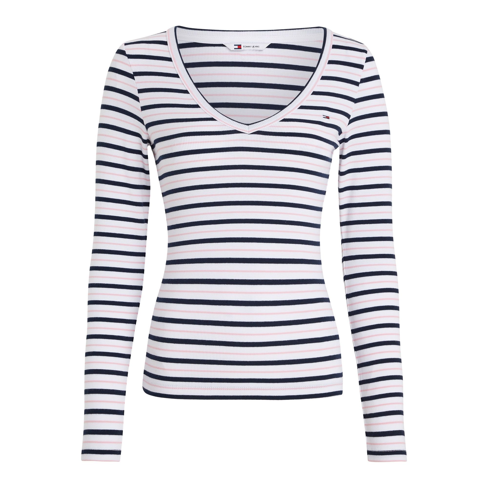 Tommy Hilfiger Slim Essential Stripe Longsleeve Shirt Dames