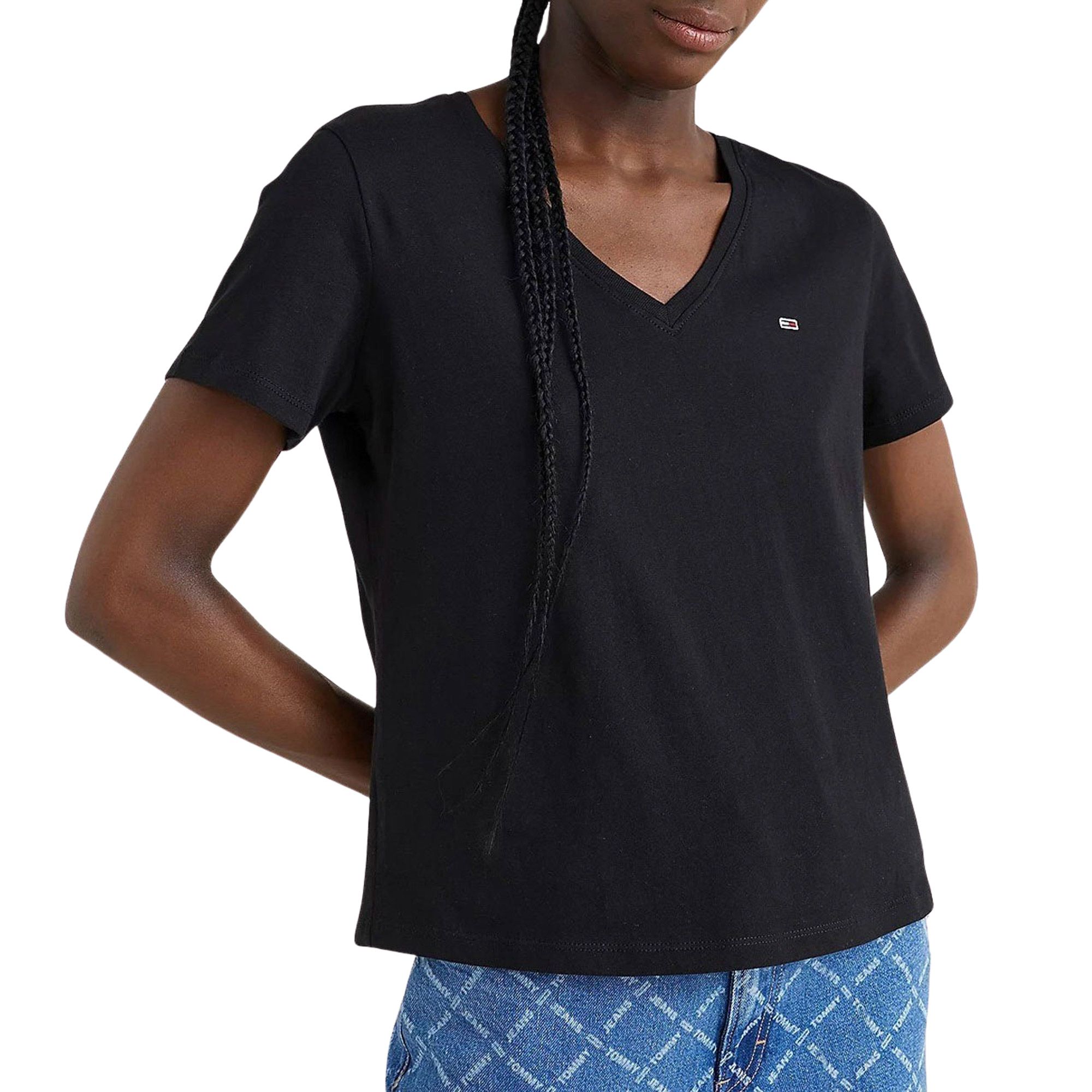 Tommy Hilfiger Slim Soft V-neck Shirts Dames (2-pack)