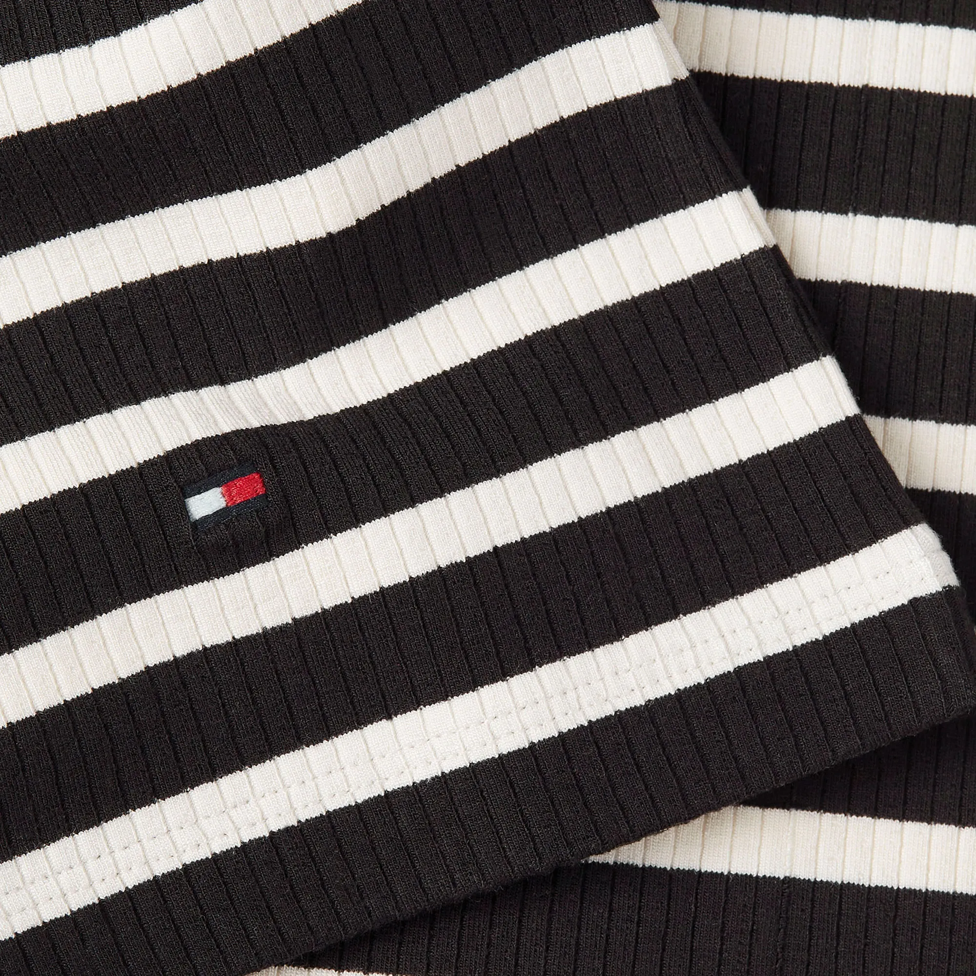 Tommy Hilfiger Slim Rib Stripe Longsleeve Shirt Dames