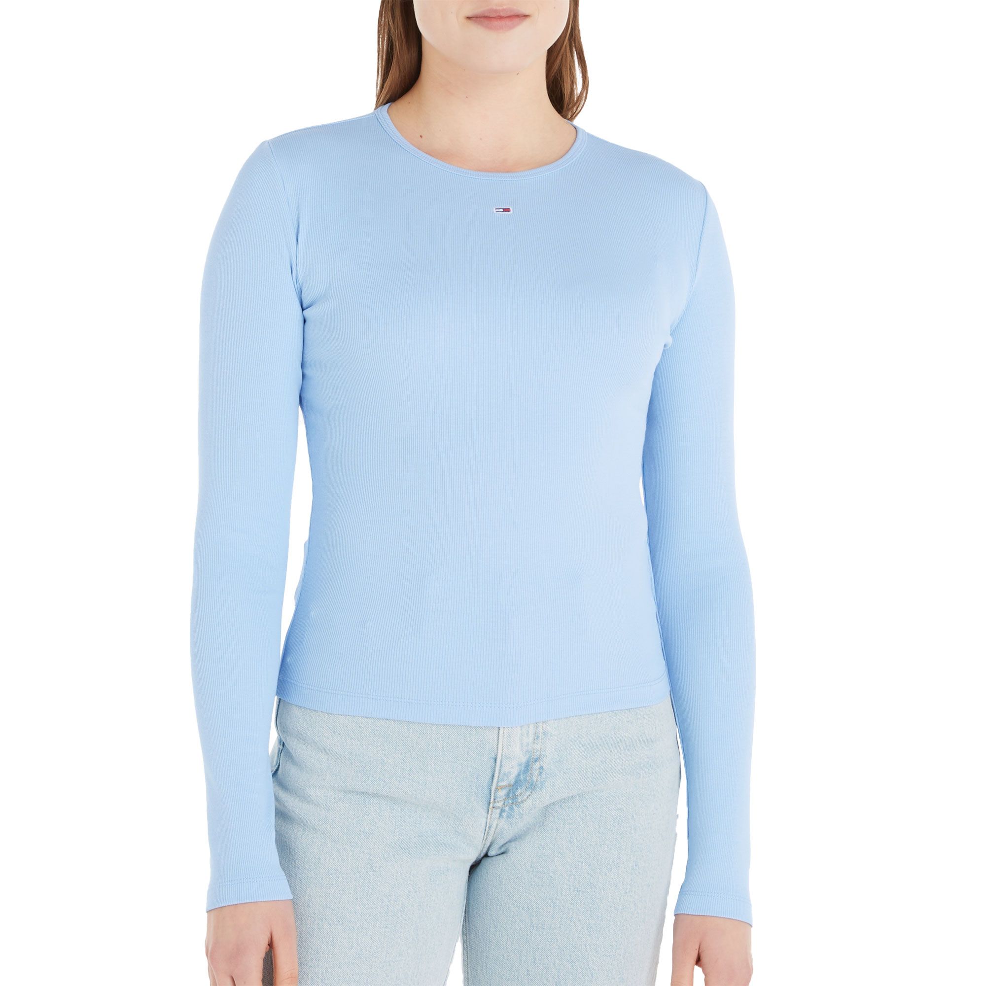 Tommy Hilfiger Essential Slim Rib LS Shirt Dames